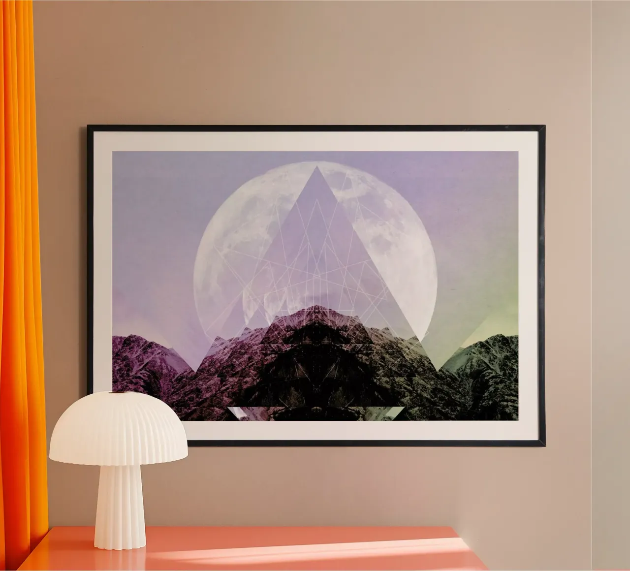 Landscape uncharted poster con telaio in legno da Three Of The Possessed