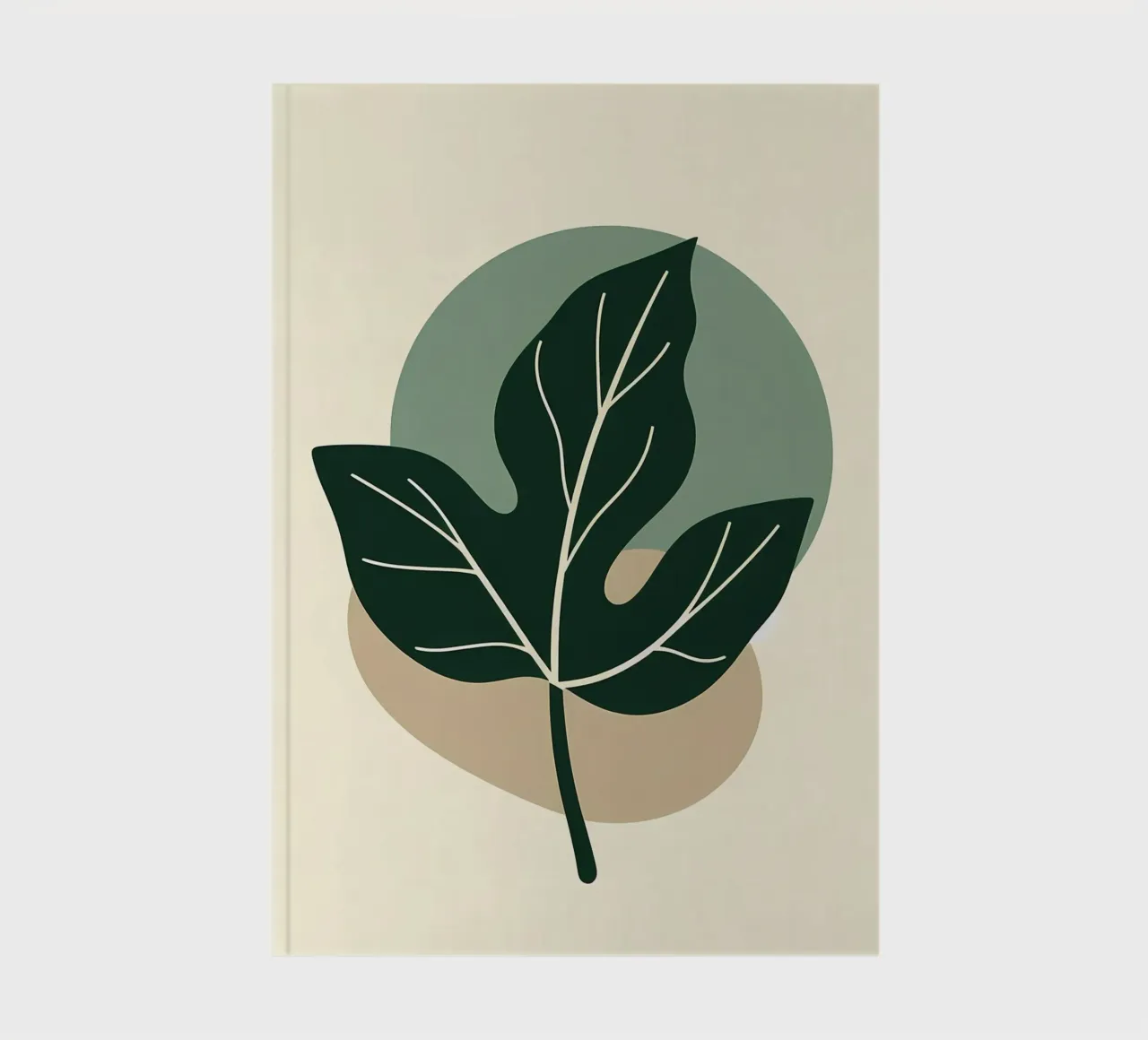 Minimalist illustration of a single fiddle leaf fig notebook by Bloom And Brush