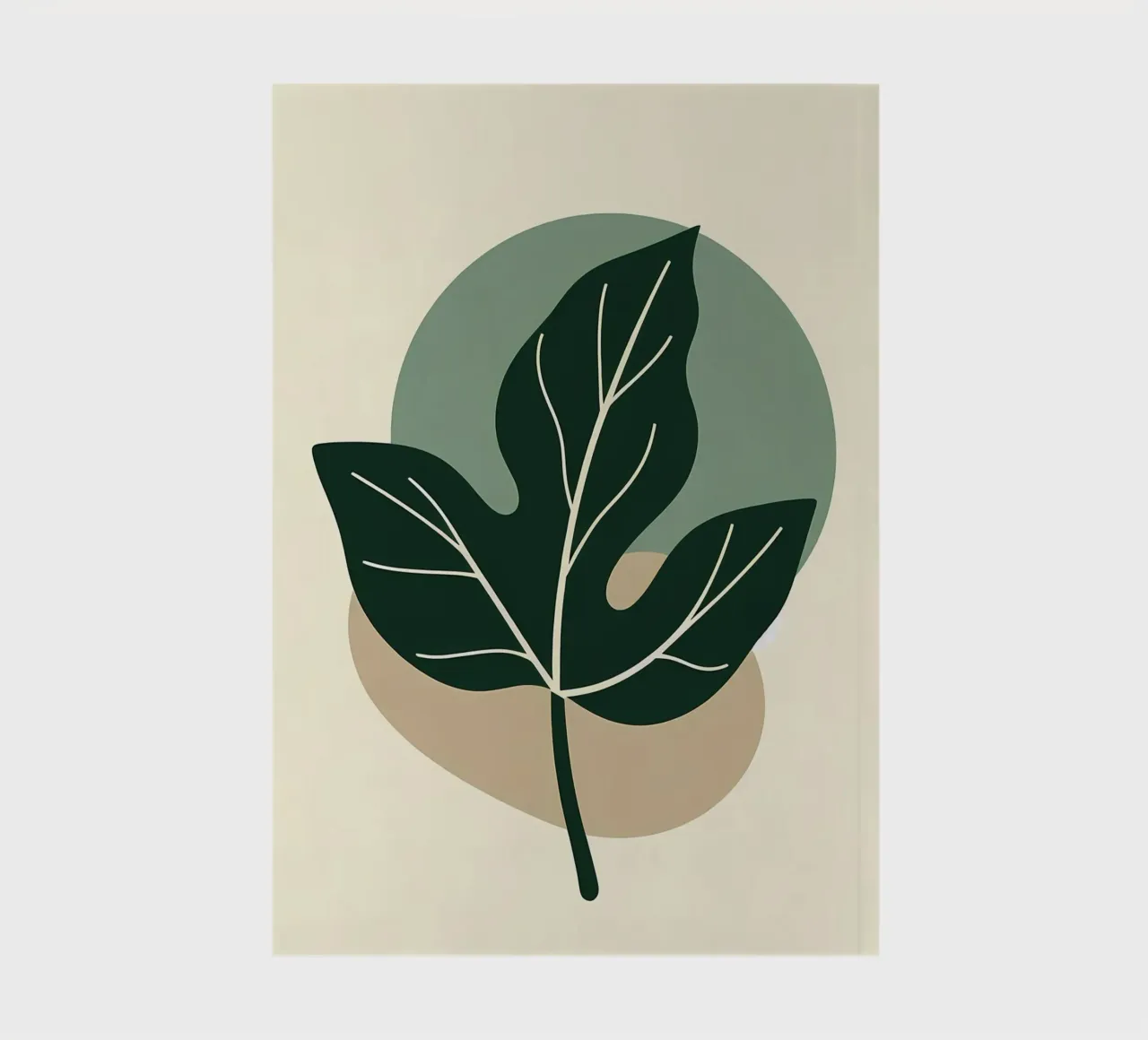 Minimalist illustration of a single fiddle leaf fig notebook by Bloom And Brush