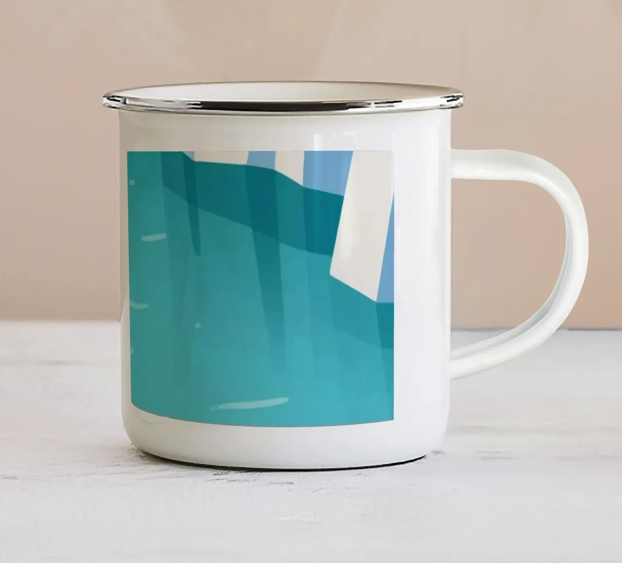 Mare calmo tazza in smalto da knowledge