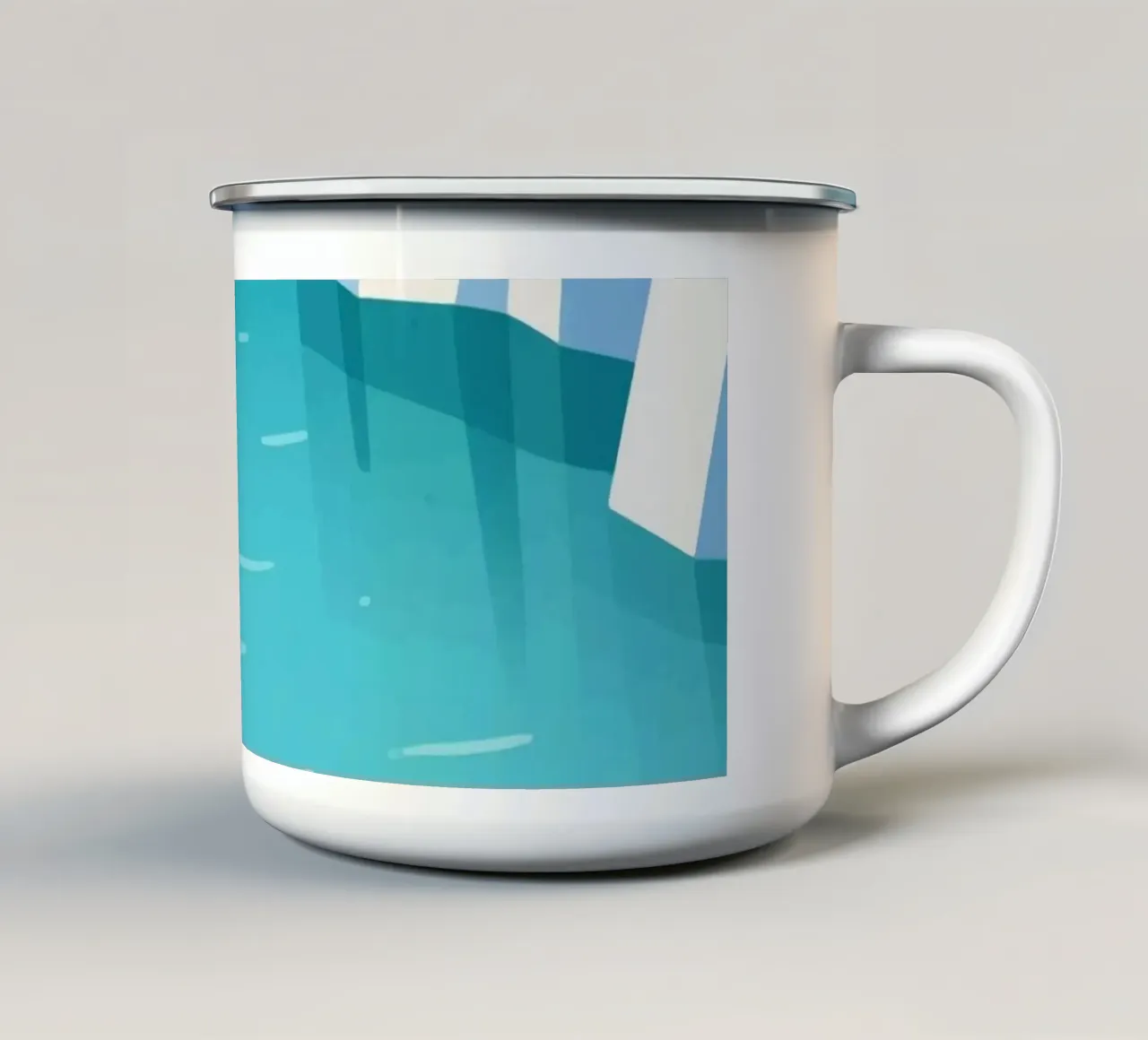 Mare calmo tazza in smalto da knowledge