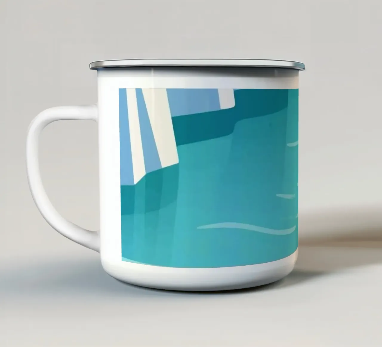 Mare calmo tazza in smalto da knowledge