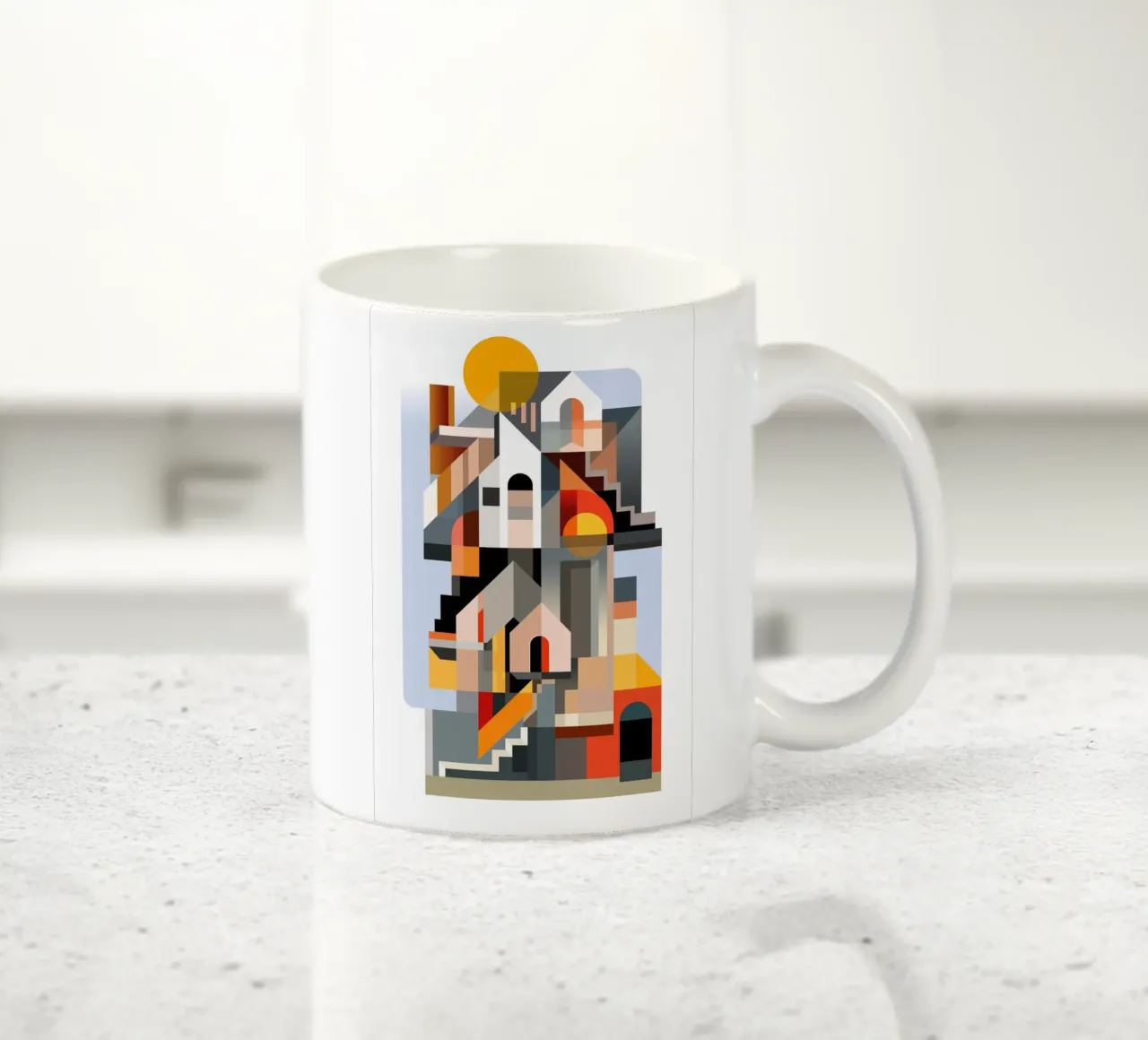 Edifici cubisti tazza in ceramica da ThorBrush