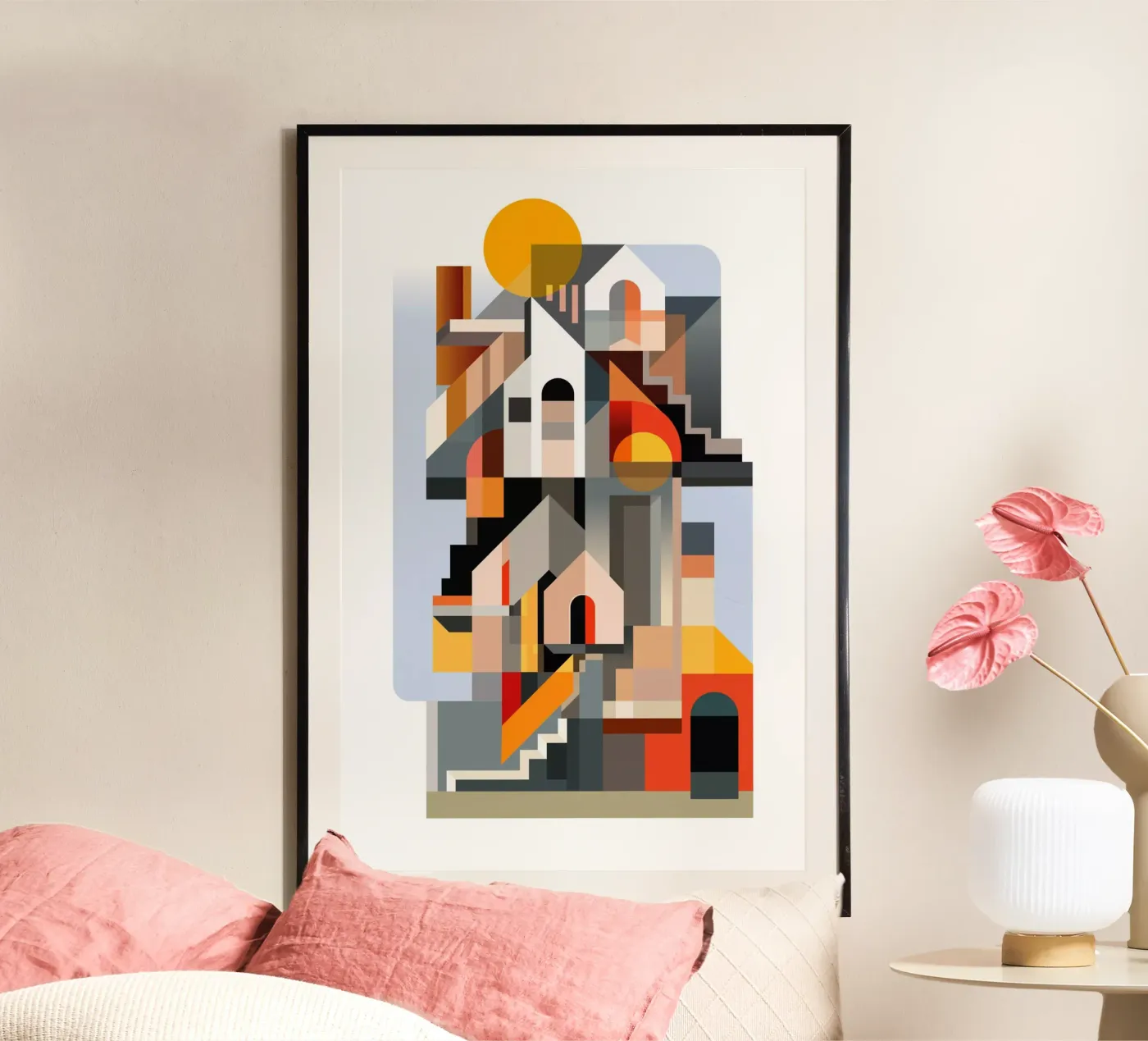 Cubist buildings poster da ThorBrush