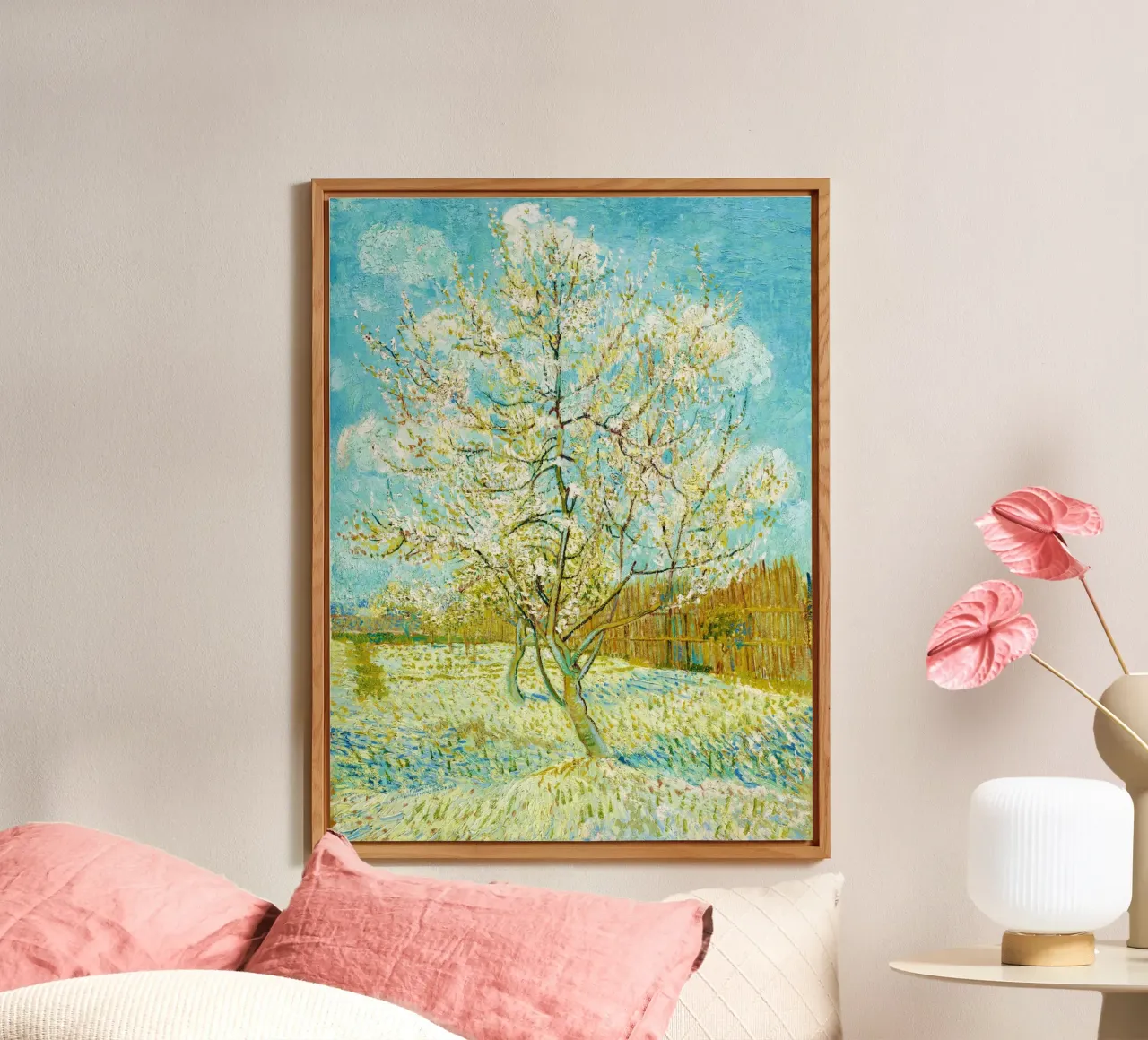 Vincent van Gogh’s The Pink Peach Tree alluminio dibond da Classic Art Prints