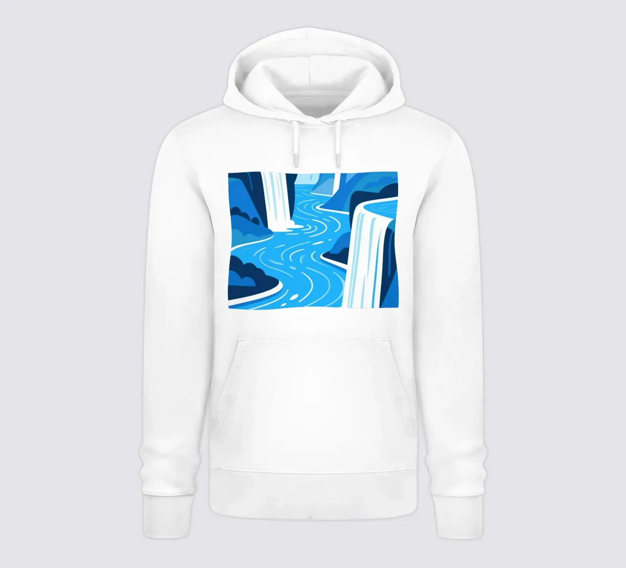Cascata blu felpa con cappuccio da knowledge