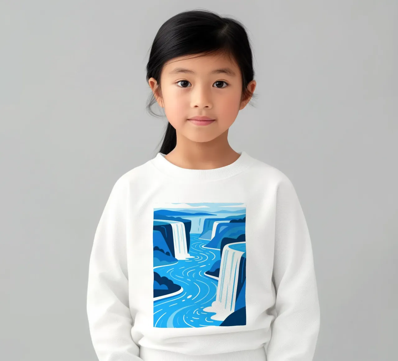 Cascata blu felpa bambino da knowledge