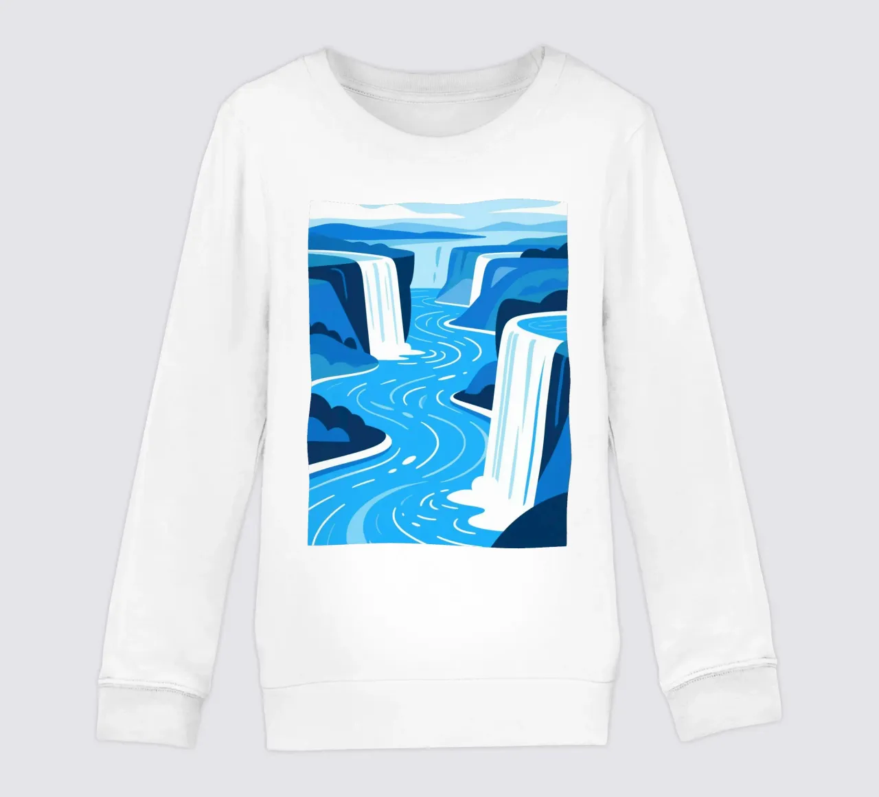 Cascata blu felpa bambino da knowledge