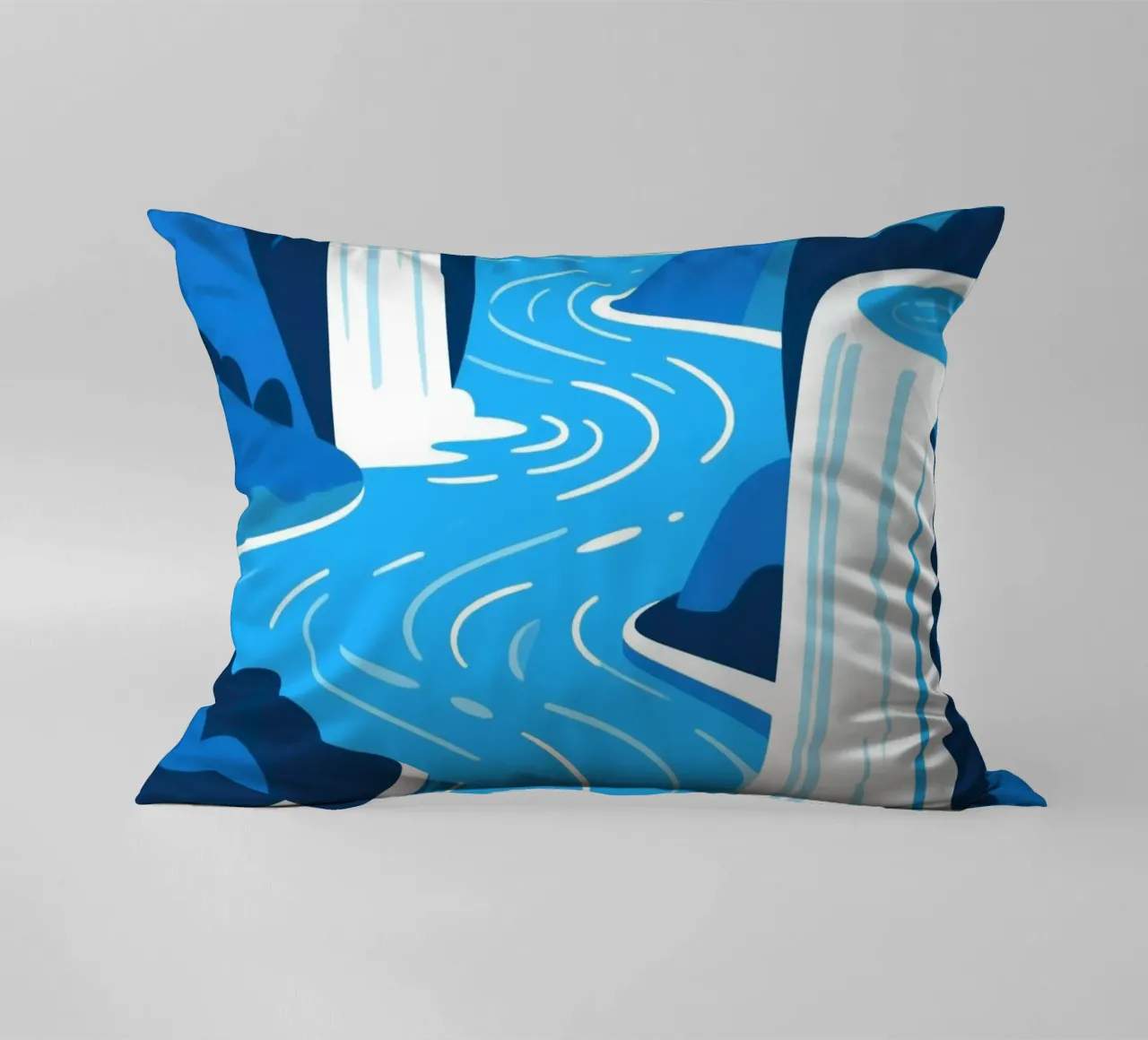 Cascata blu cuscino da knowledge