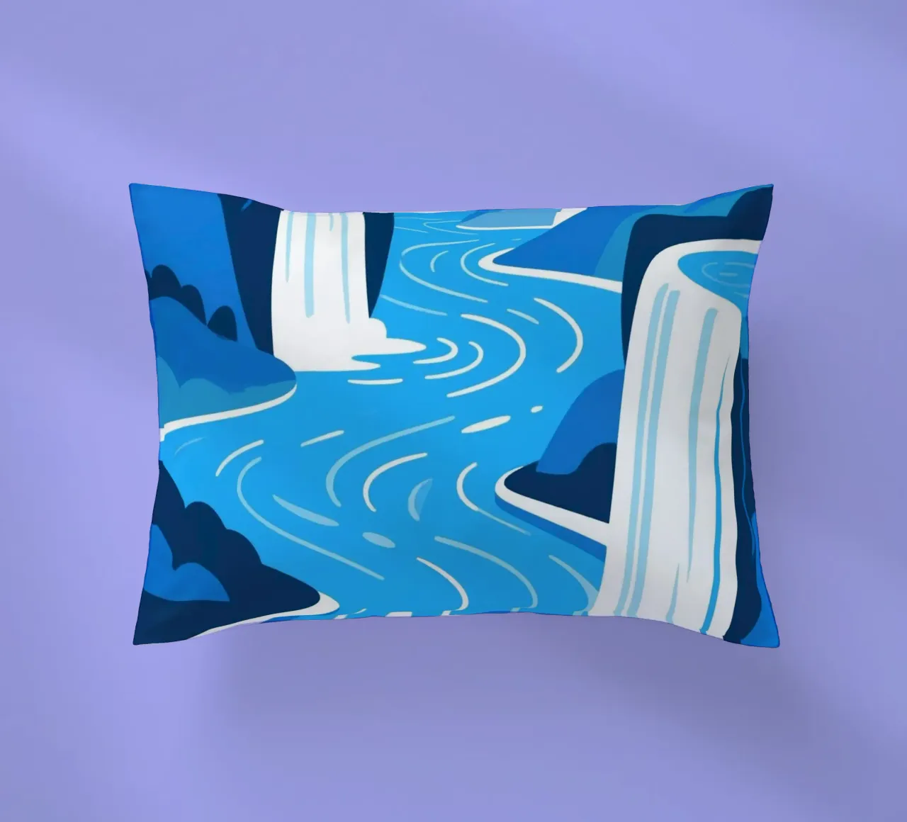 Cascata blu cuscino da knowledge