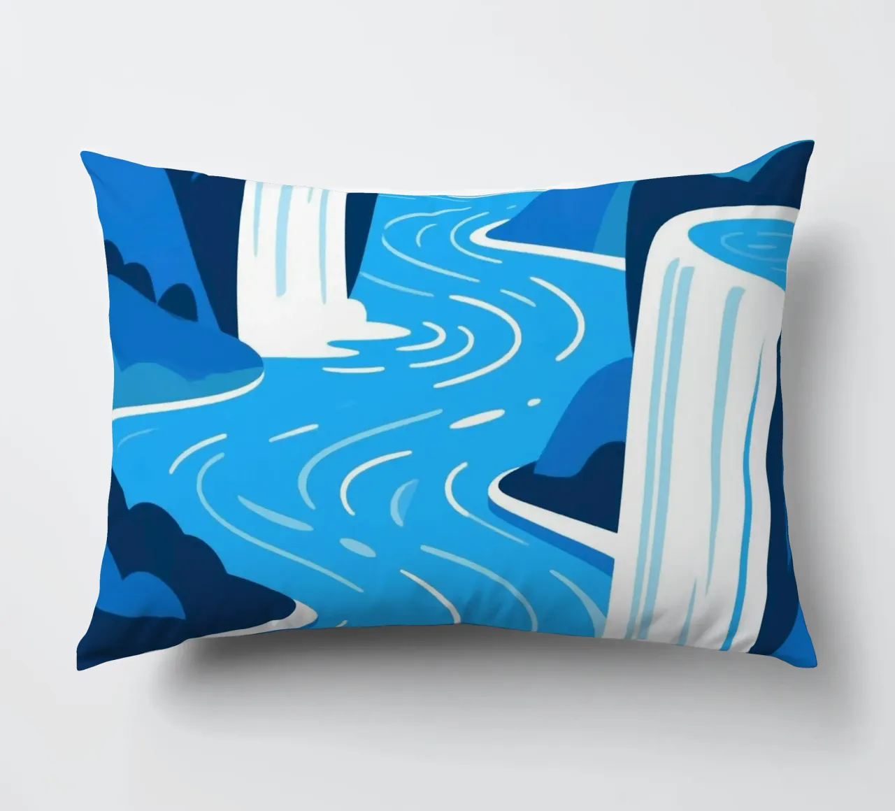 Cascata blu cuscino da knowledge
