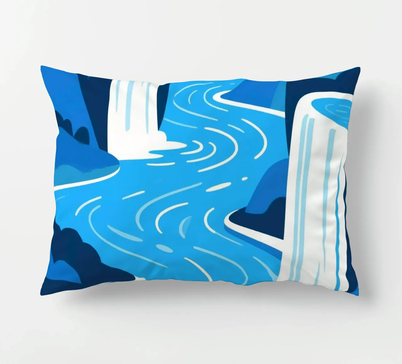 Cascata blu cuscino da knowledge