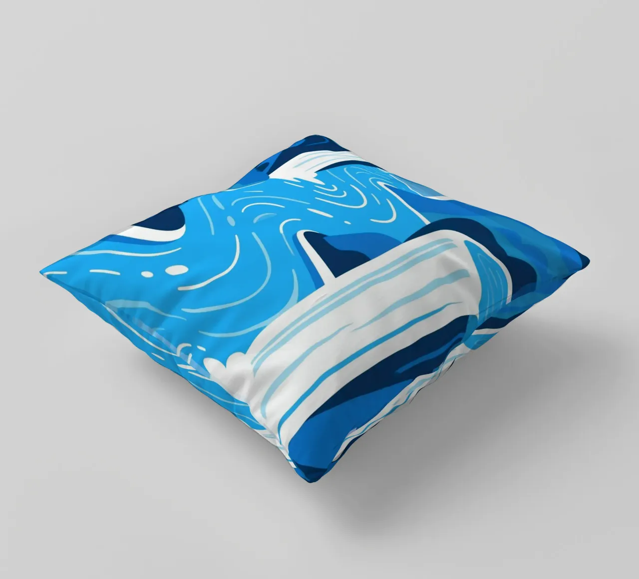 Cascata blu cuscino da knowledge