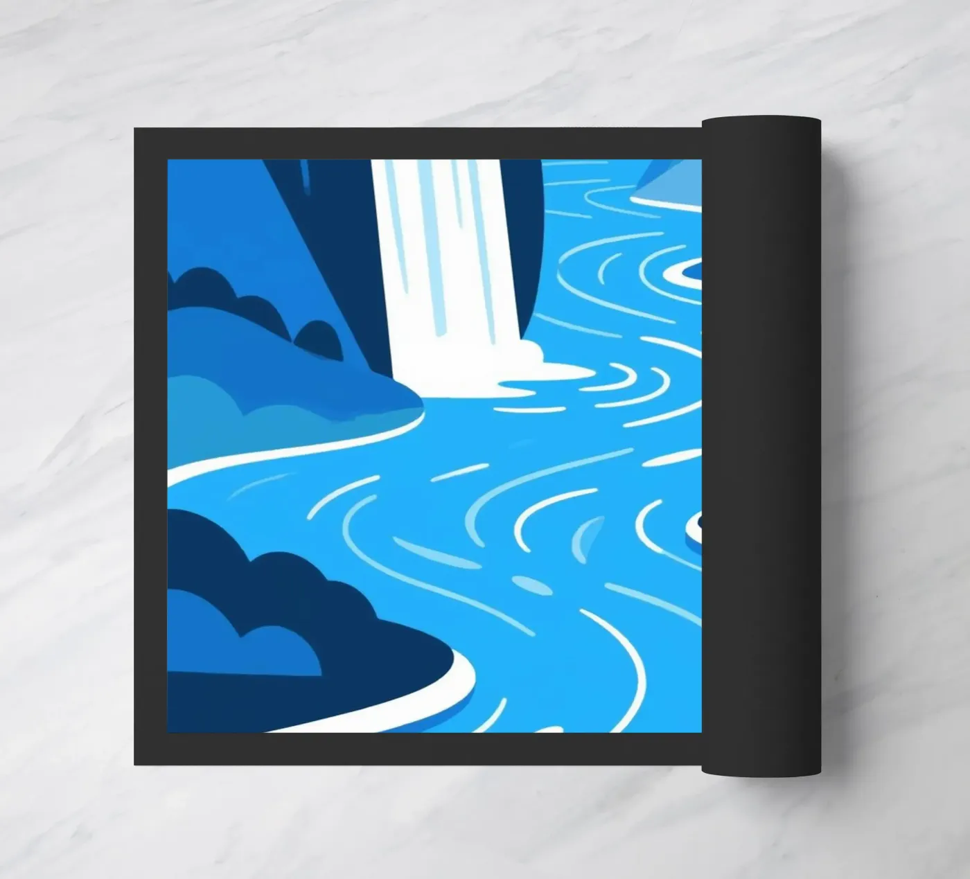 Blue Waterfall doormat by knowledge