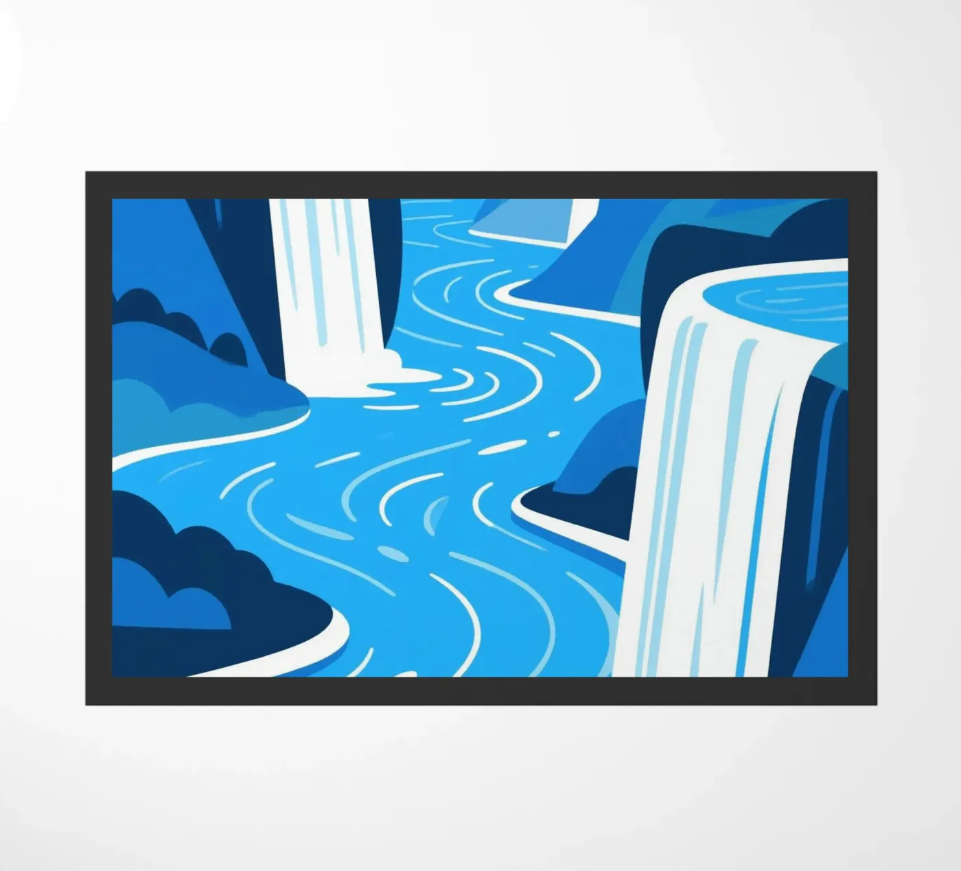 Blue Waterfall doormat by knowledge