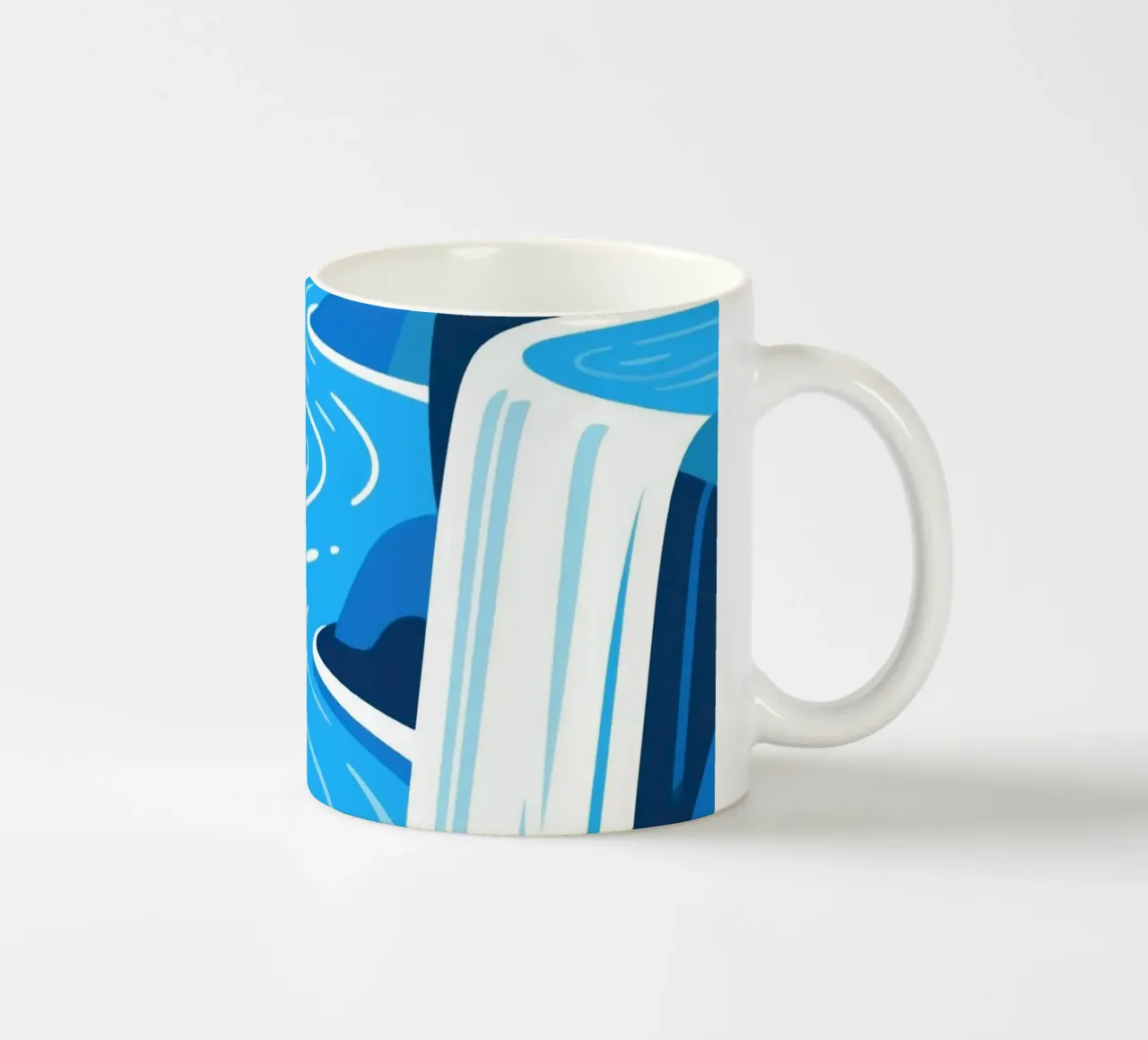 Cascata blu tazza in ceramica da knowledge