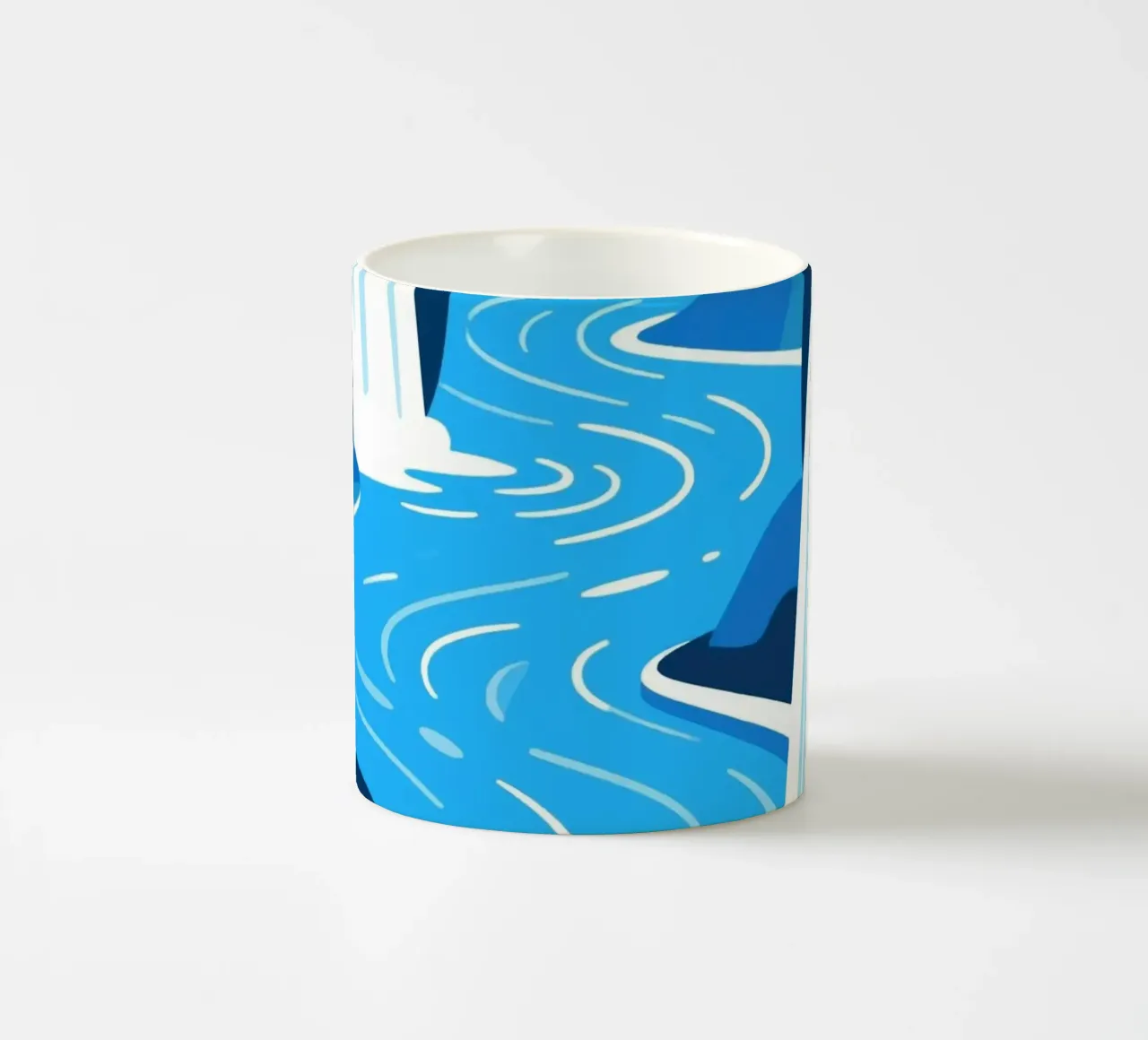 Cascata blu tazza in ceramica da knowledge