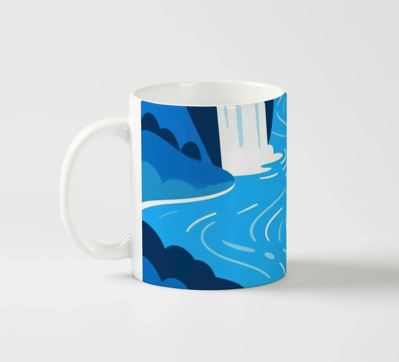 Cascata blu tazza in ceramica da knowledge