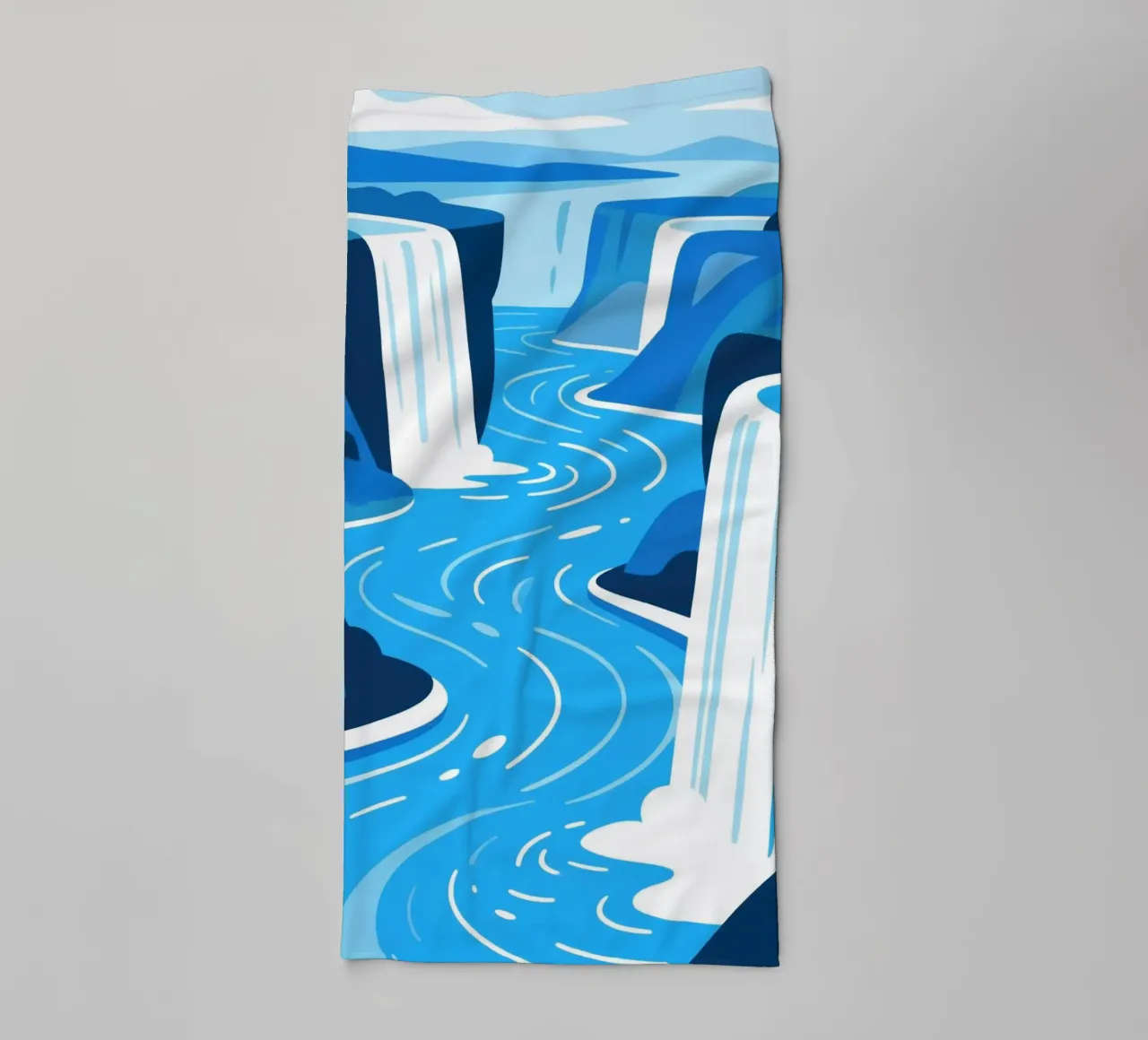 Cascata blu asciugamano da bagno da knowledge