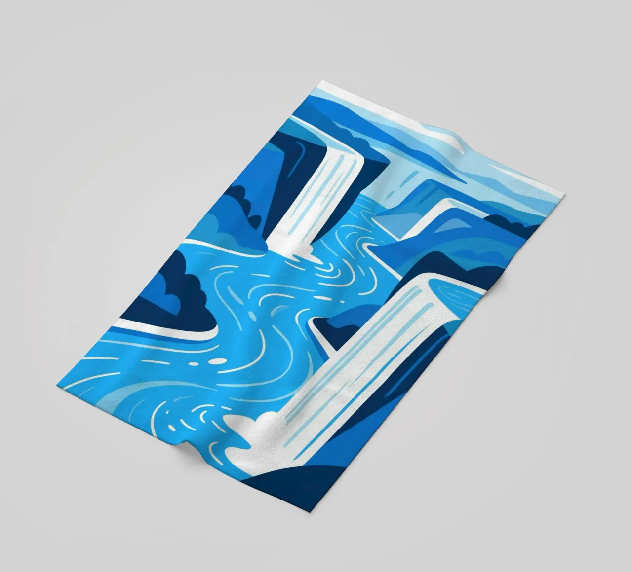 Cascata blu telo mare da knowledge