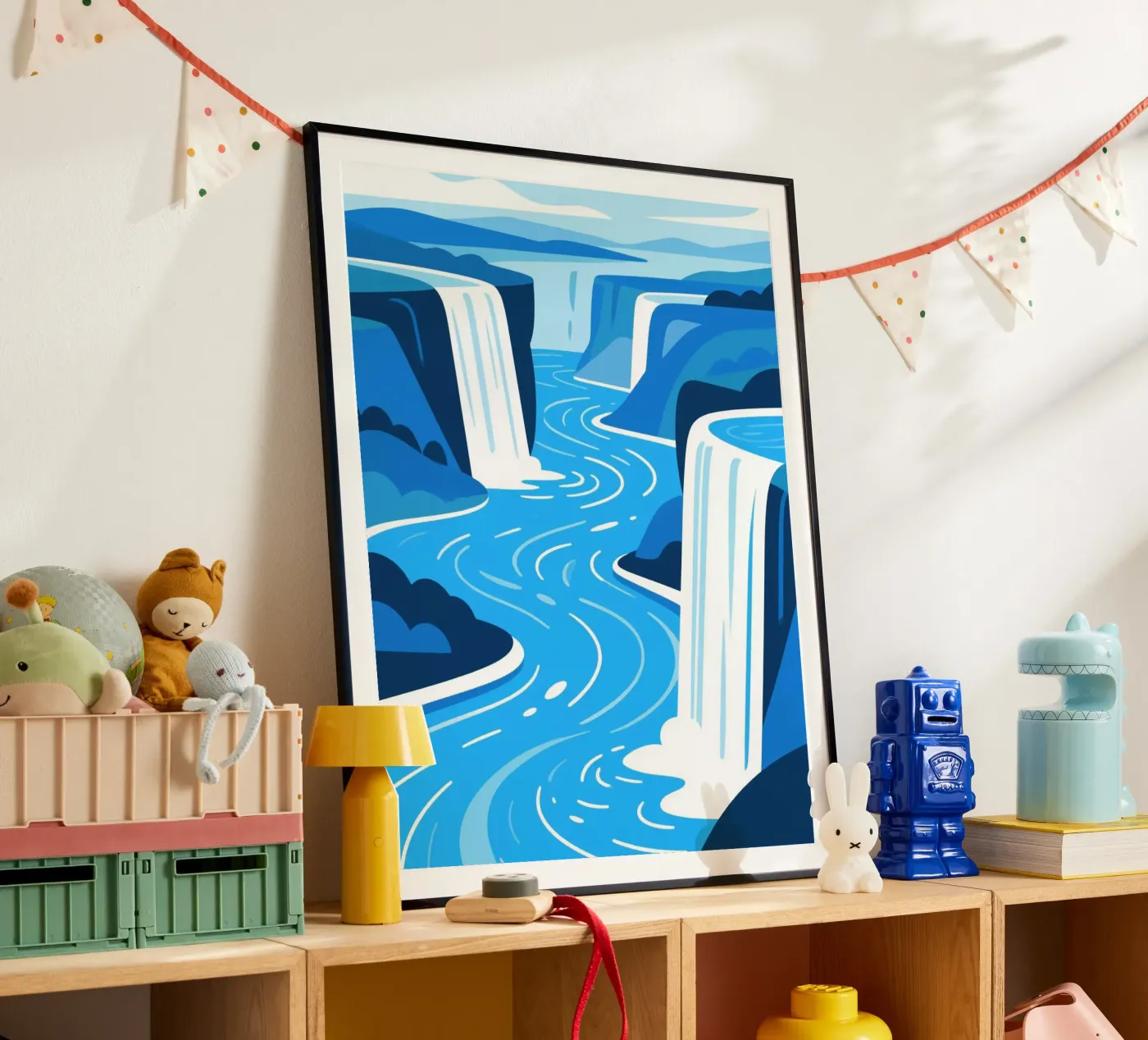 Cascata blu poster da knowledge