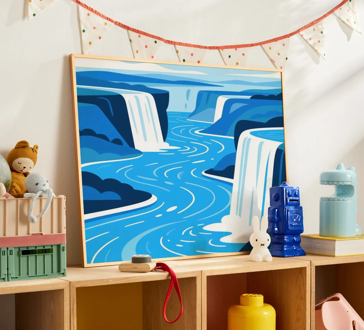 Cascata blu poster da knowledge