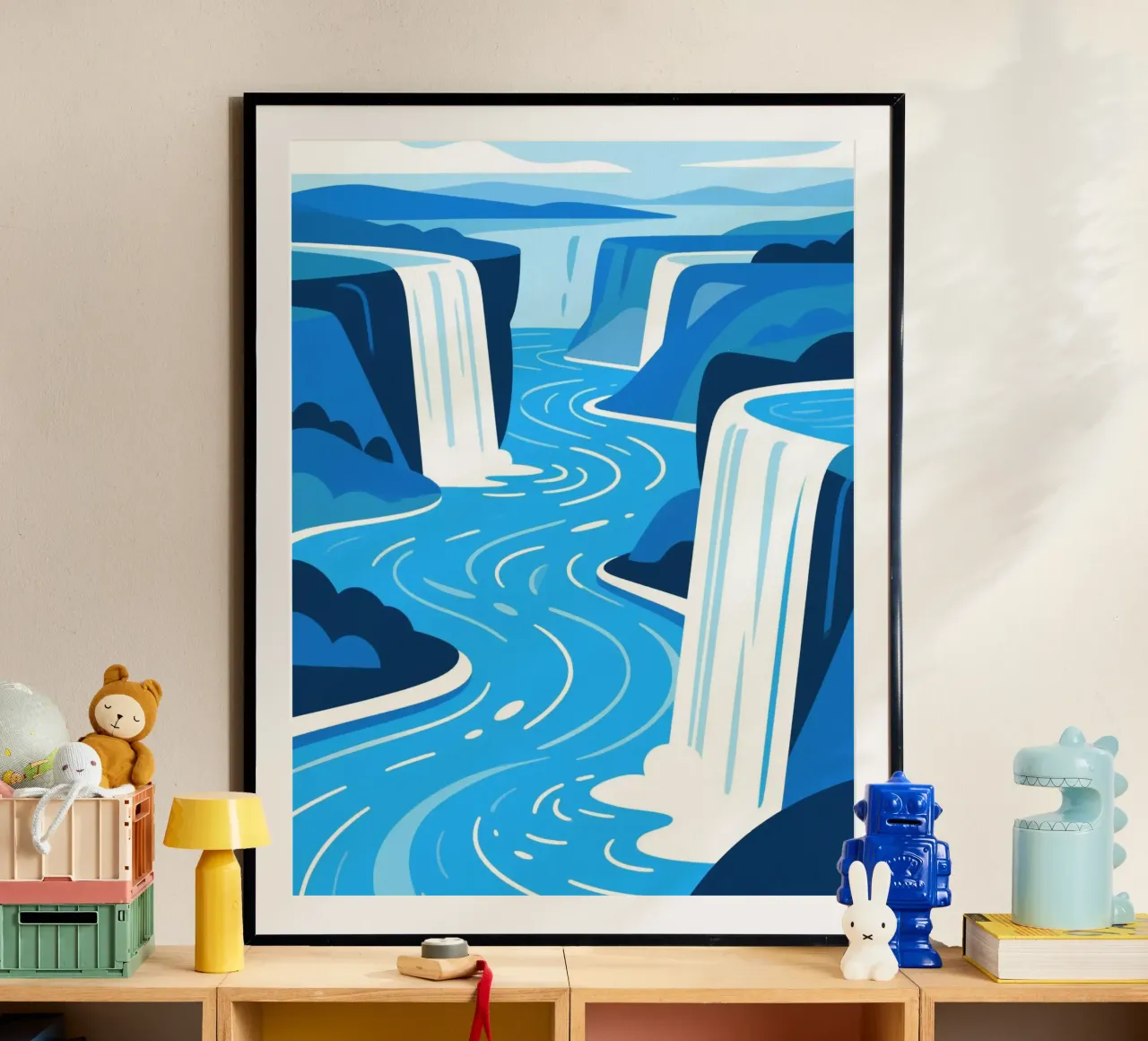 Cascata blu poster da knowledge