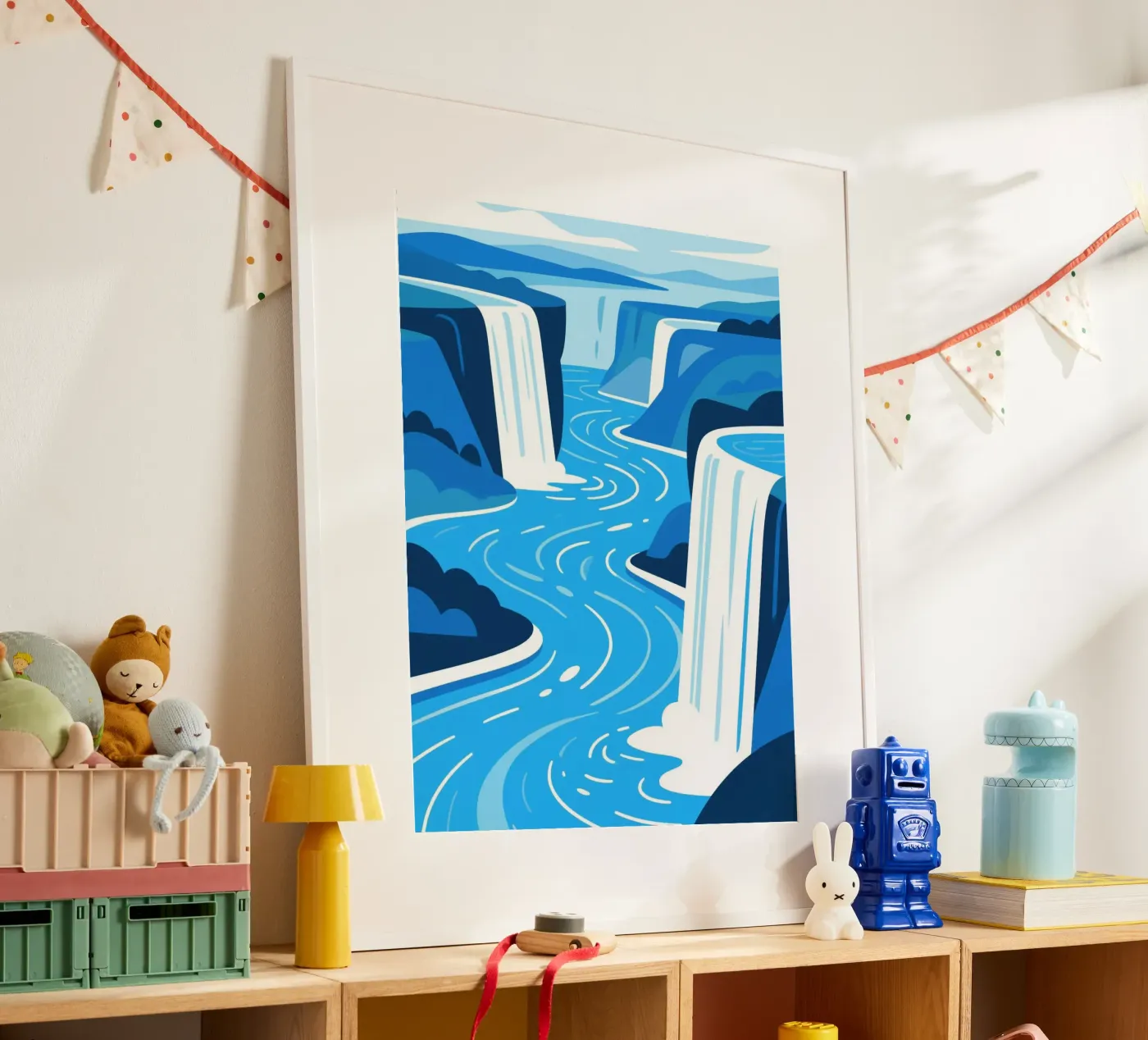 Cascata blu poster da knowledge