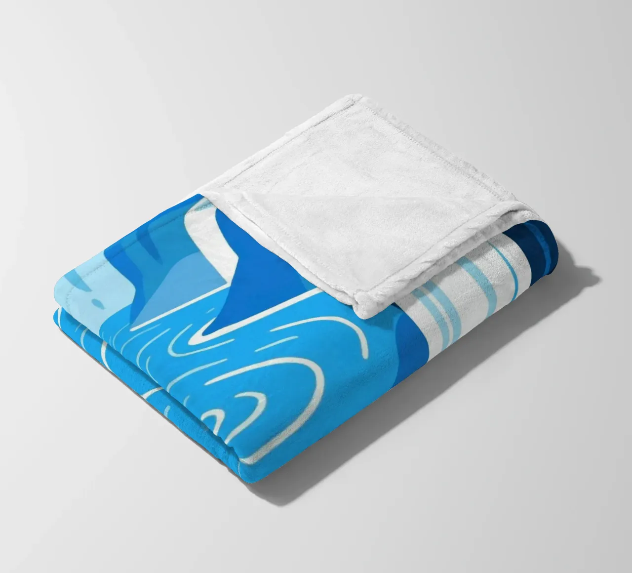 Cascata blu coperta in pile da knowledge