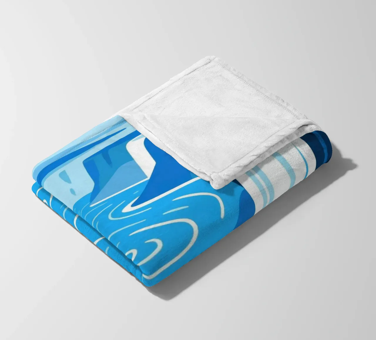 Cascata blu coperta in pile da knowledge