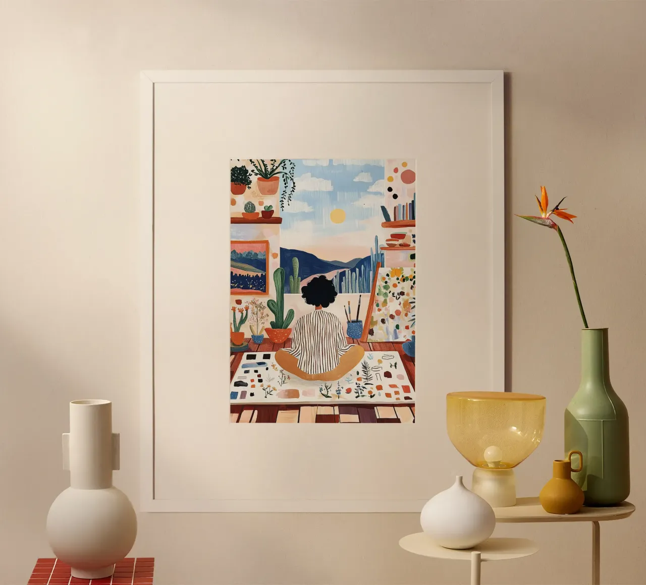 Creative Studio Desert View Art Print, Maximalist Meditation (Méditation maximaliste) hahnemühle de dawnthesea