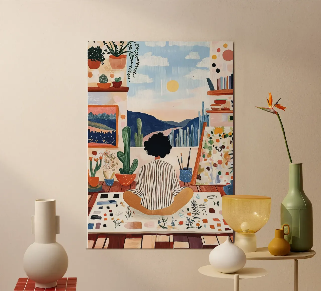 Creative Studio Desert View Art Print, Maximalist Meditation (Méditation maximaliste) hahnemühle de dawnthesea
