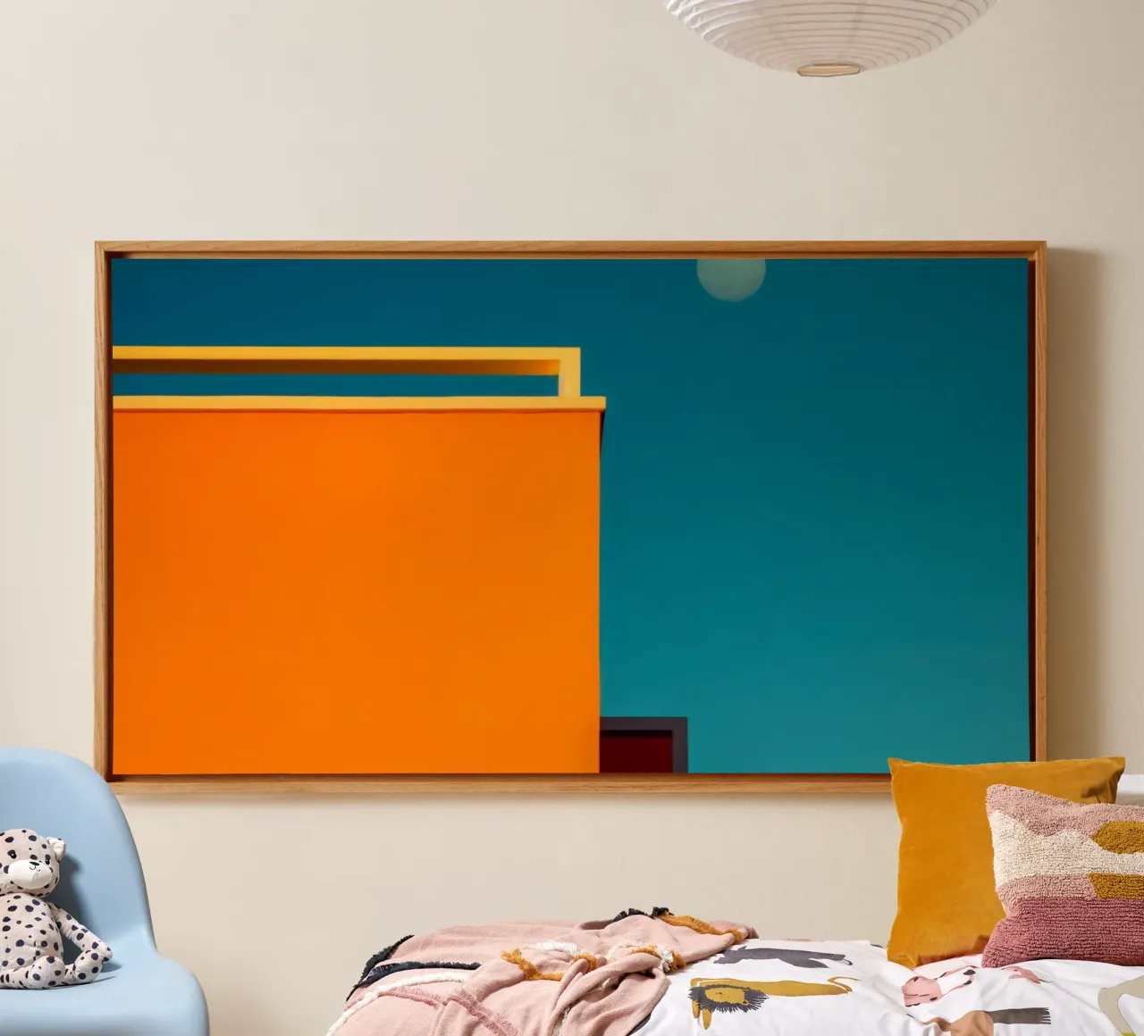 Lune tela con Cornice a cassetta da Affiches Minimalistes