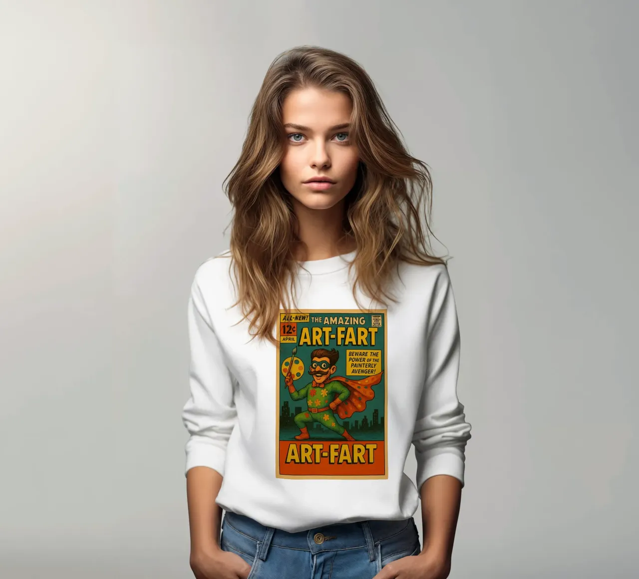 ART-FART - Fresh Supes On The Block Sweatshirt von Vintage Van Gogh
