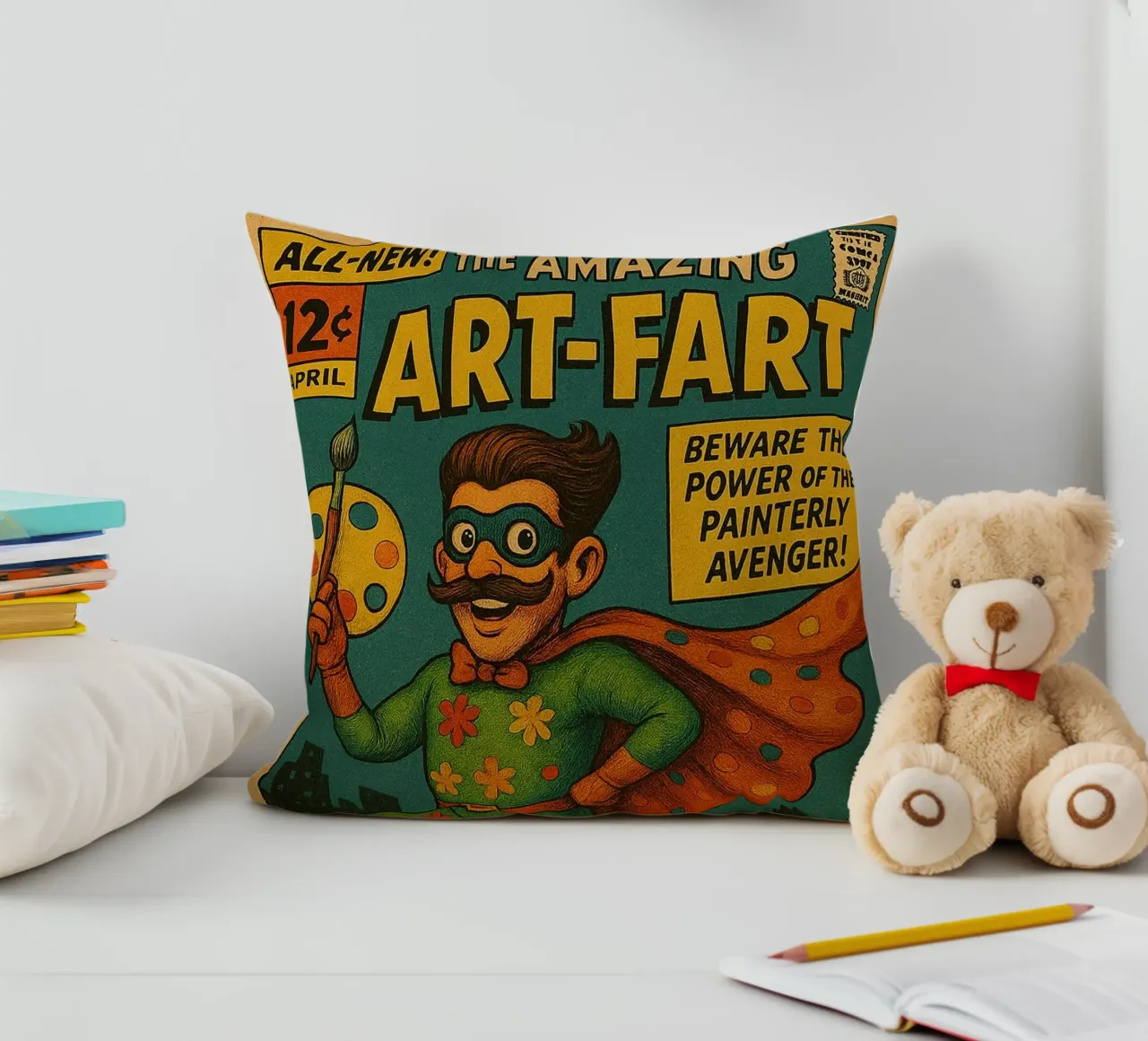 ART-FART - Fresh Supes On The Block cuscino da Vintage Van Gogh