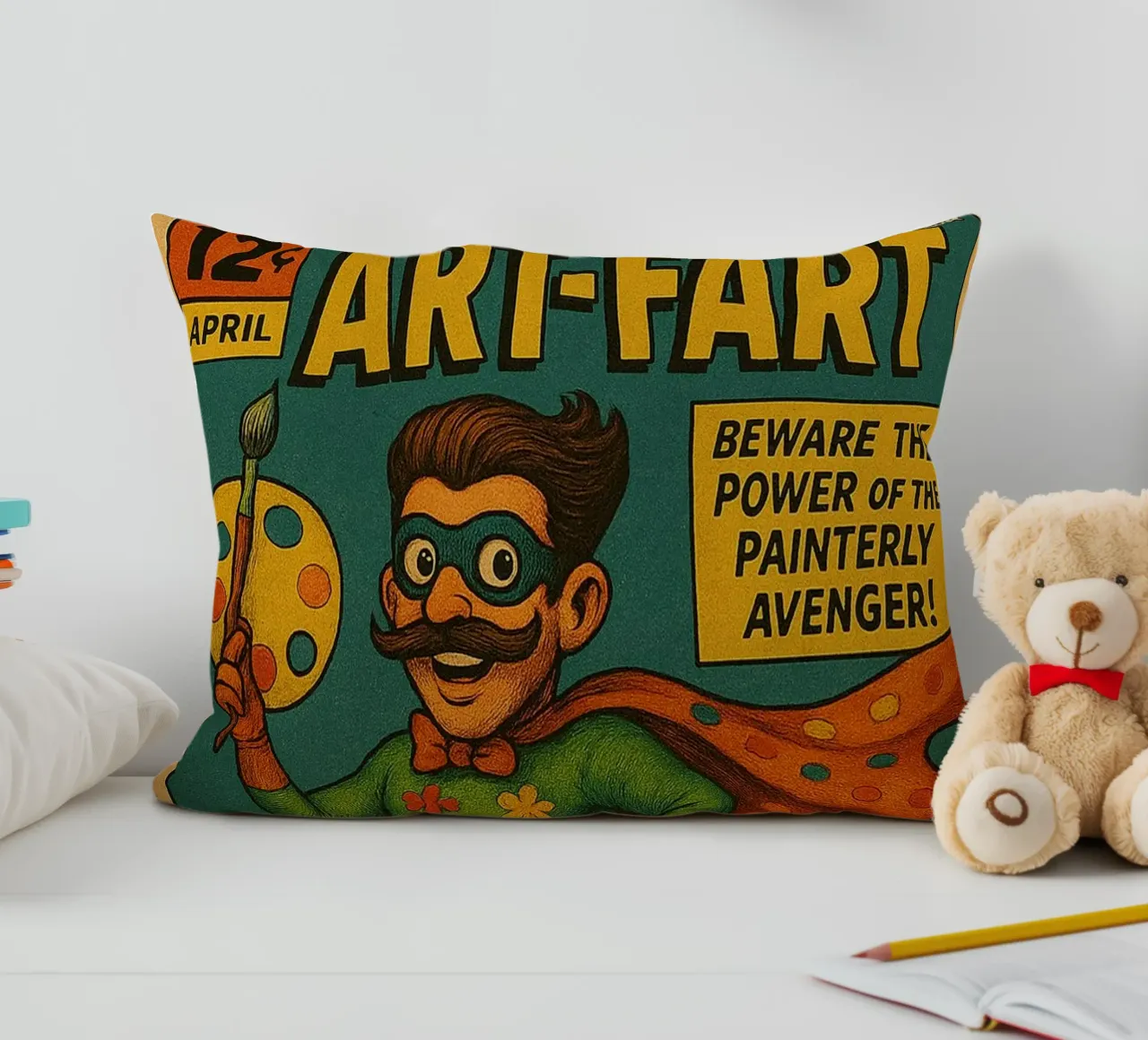 ART-FART - Fresh Supes On The Block cuscino da Vintage Van Gogh