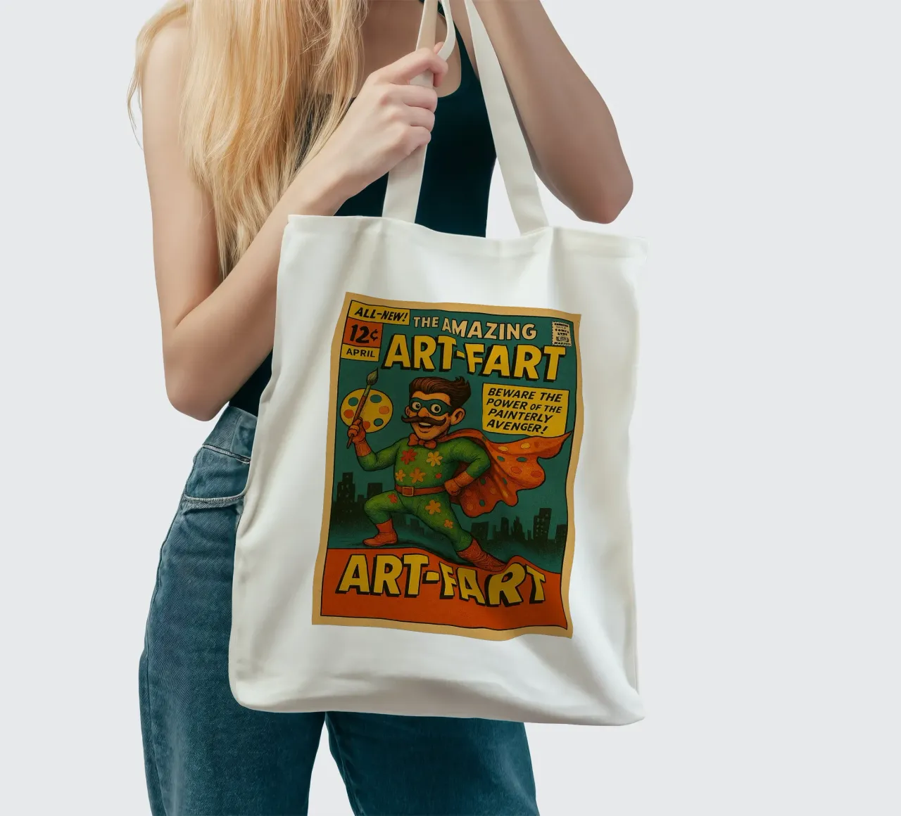ART-FART - Fresh Supes On The Block borsa in juta da Vintage Van Gogh