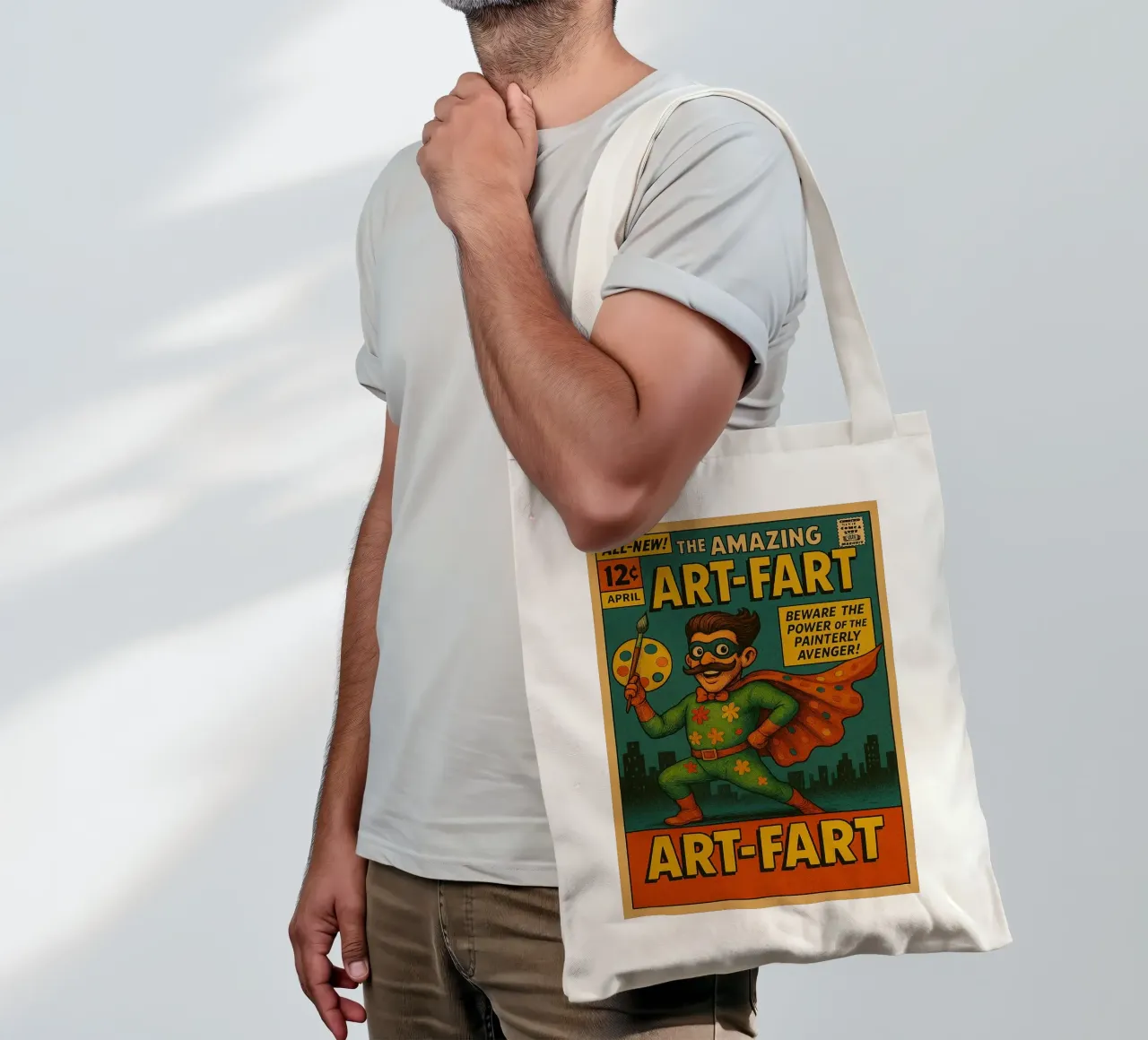 ART-FART - Fresh Supes On The Block borsa in juta da Vintage Van Gogh