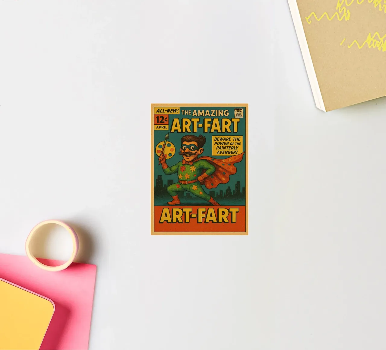 ART-FART - Fresh Supes On The Block adesivo da Vintage Van Gogh
