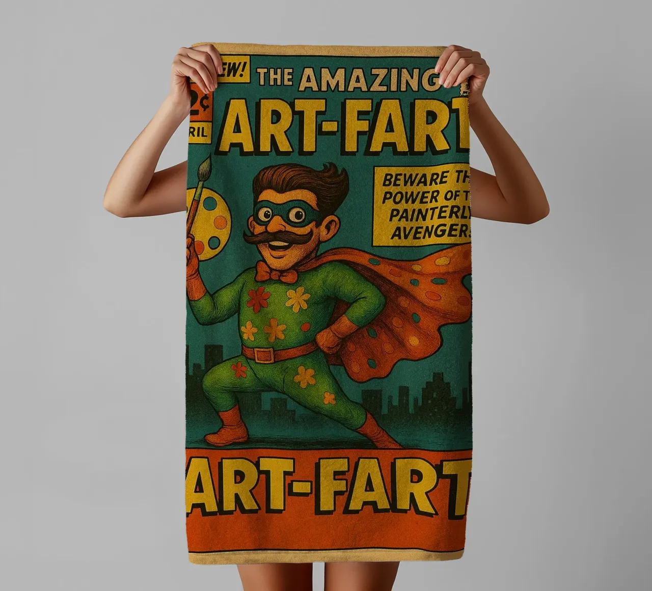 ART-FART - Fresh Supes On The Block asciugamano da bagno da Vintage Van Gogh