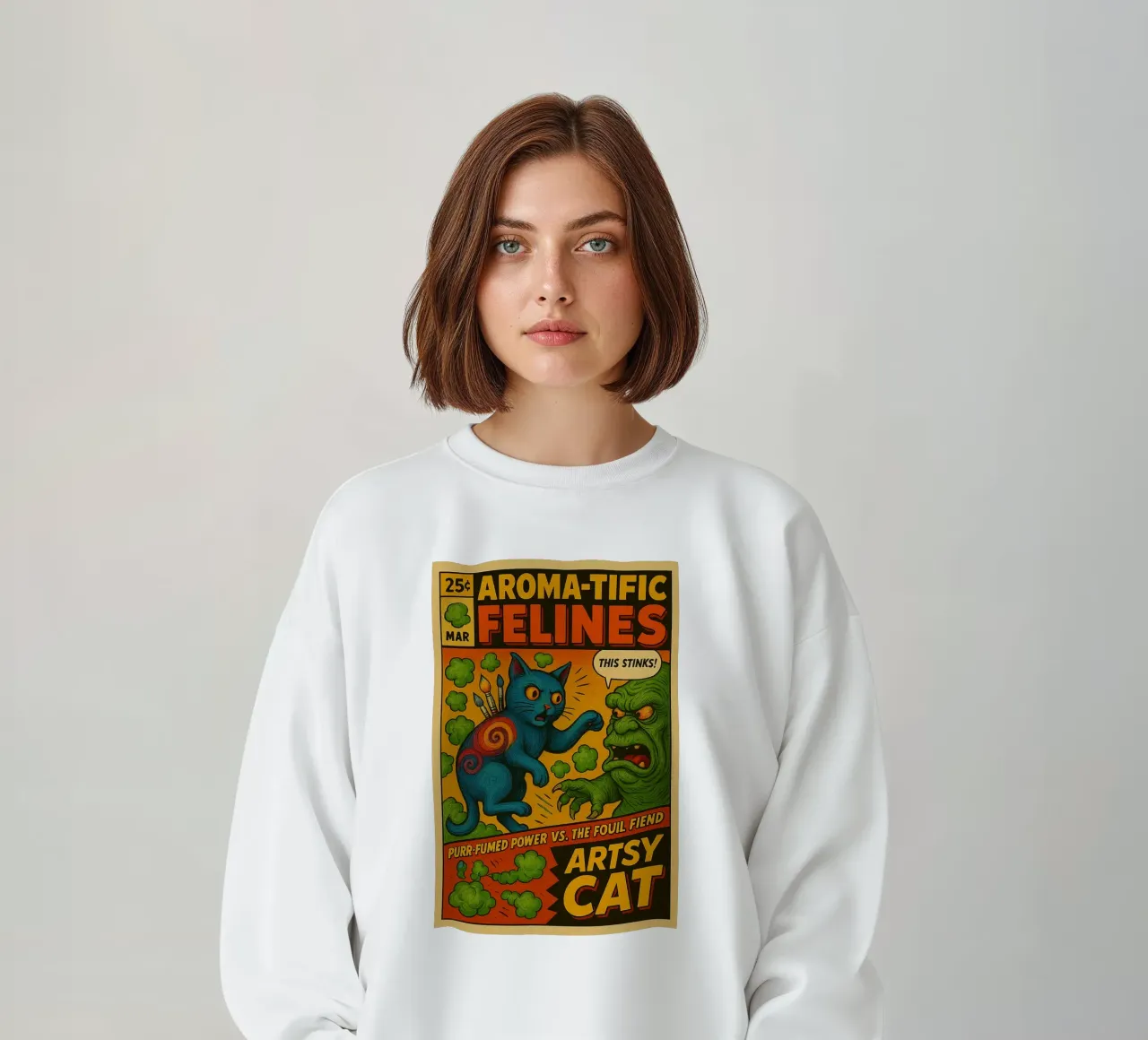 ARTSY CAT - Fresh Supes On The Block felpa da Vintage Van Gogh