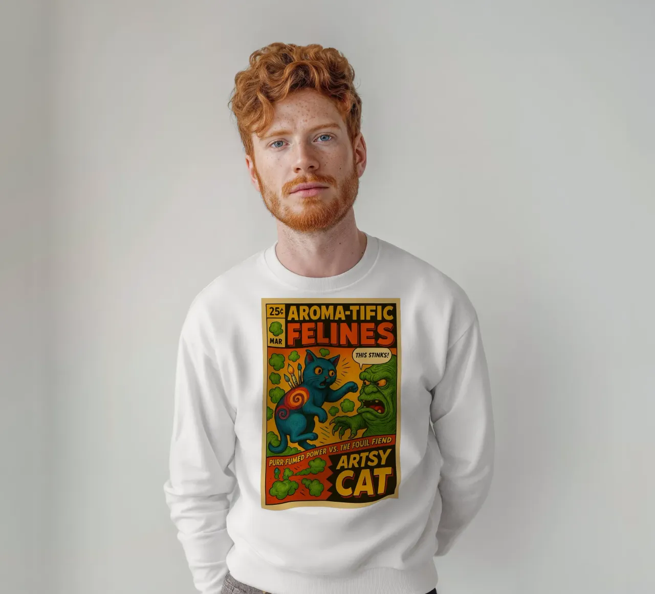 ARTSY CAT - Fresh Supes On The Block felpa da Vintage Van Gogh