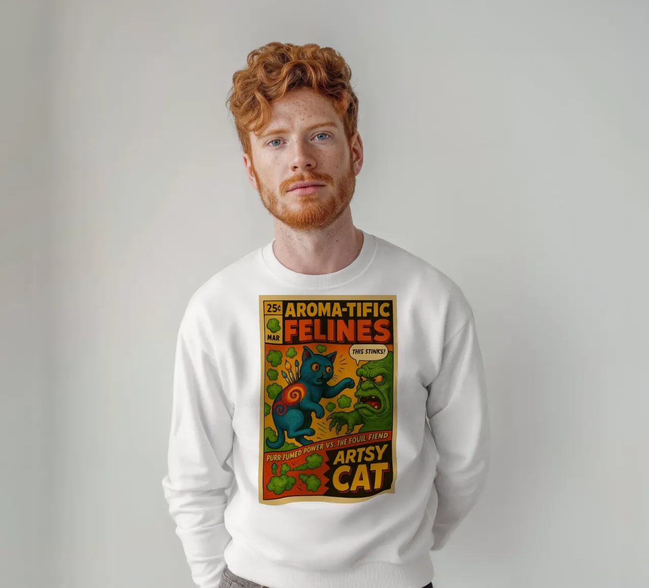ARTSY CAT - Fresh Supes On The Block felpa da Vintage Van Gogh