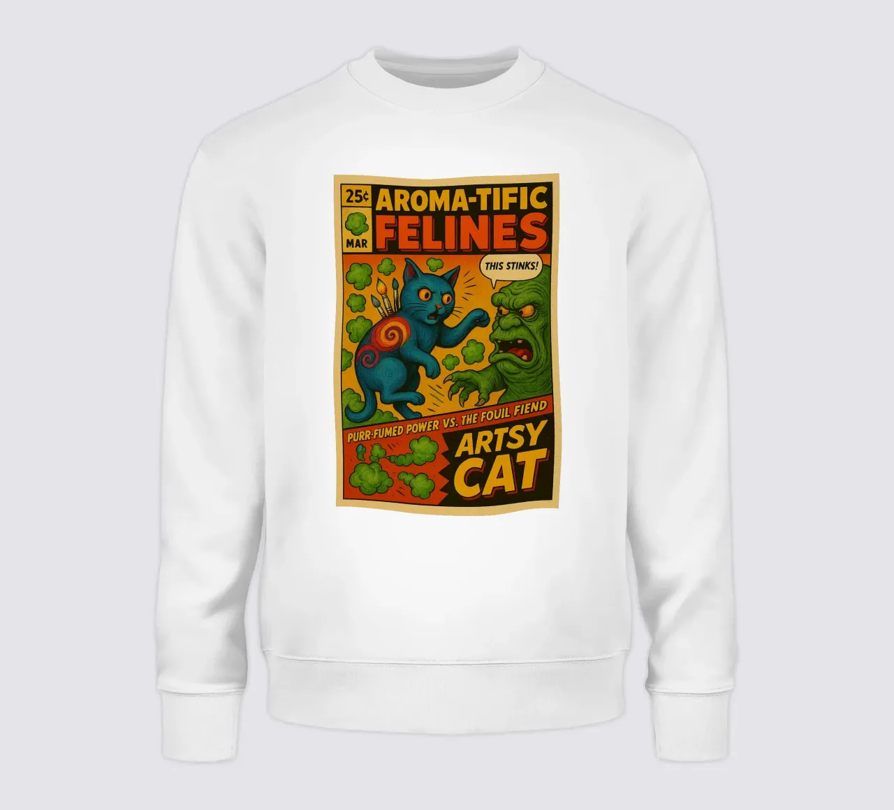 ARTSY CAT - Fresh Supes On The Block felpa da Vintage Van Gogh