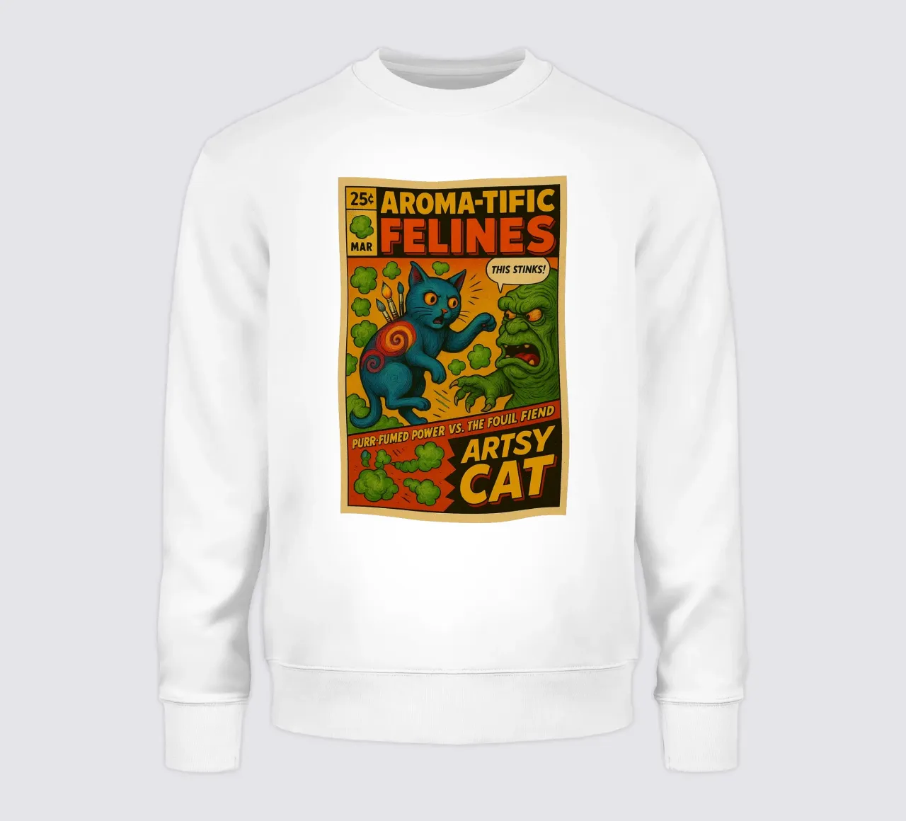 ARTSY CAT - Fresh Supes On The Block felpa da Vintage Van Gogh