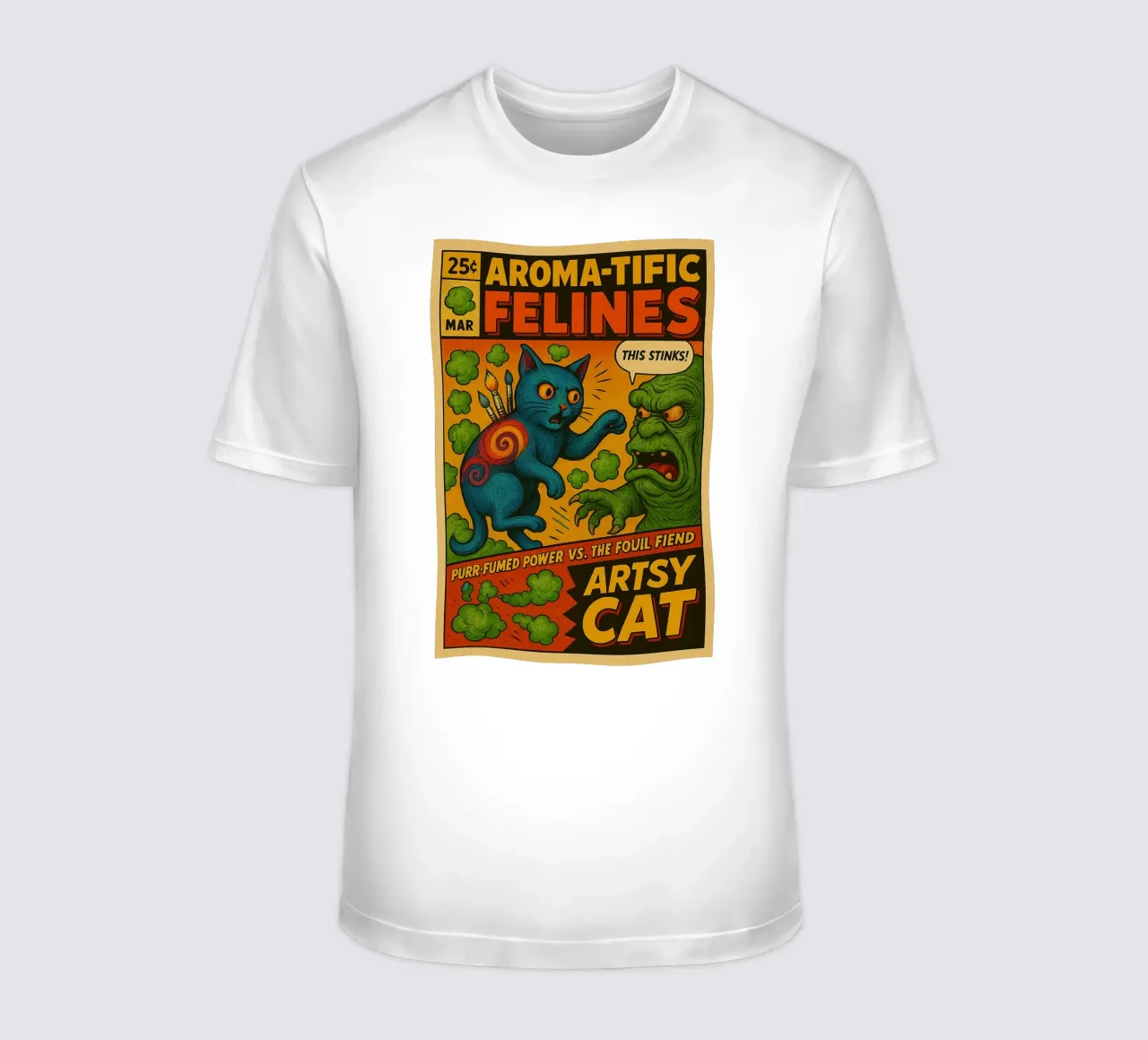 ARTSY CAT - Fresh Supes On The Block t-shirt da Vintage Van Gogh
