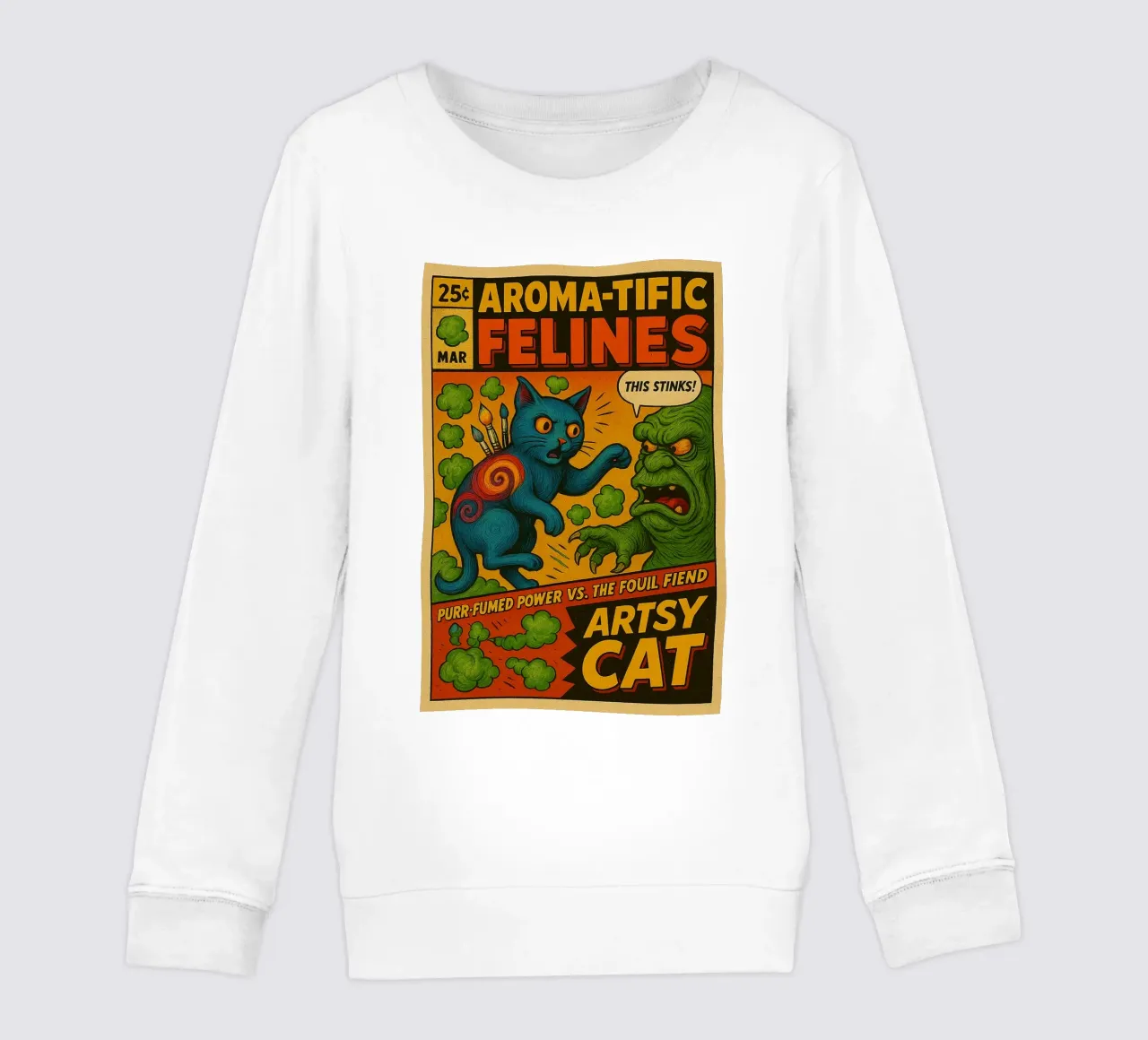 ARTSY CAT - Fresh Supes On The Block felpa bambino da Vintage Van Gogh