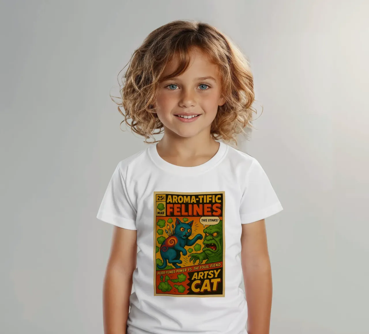 ARTSY CAT - Fresh Supes On The Block t-shirt bambini da Vintage Van Gogh