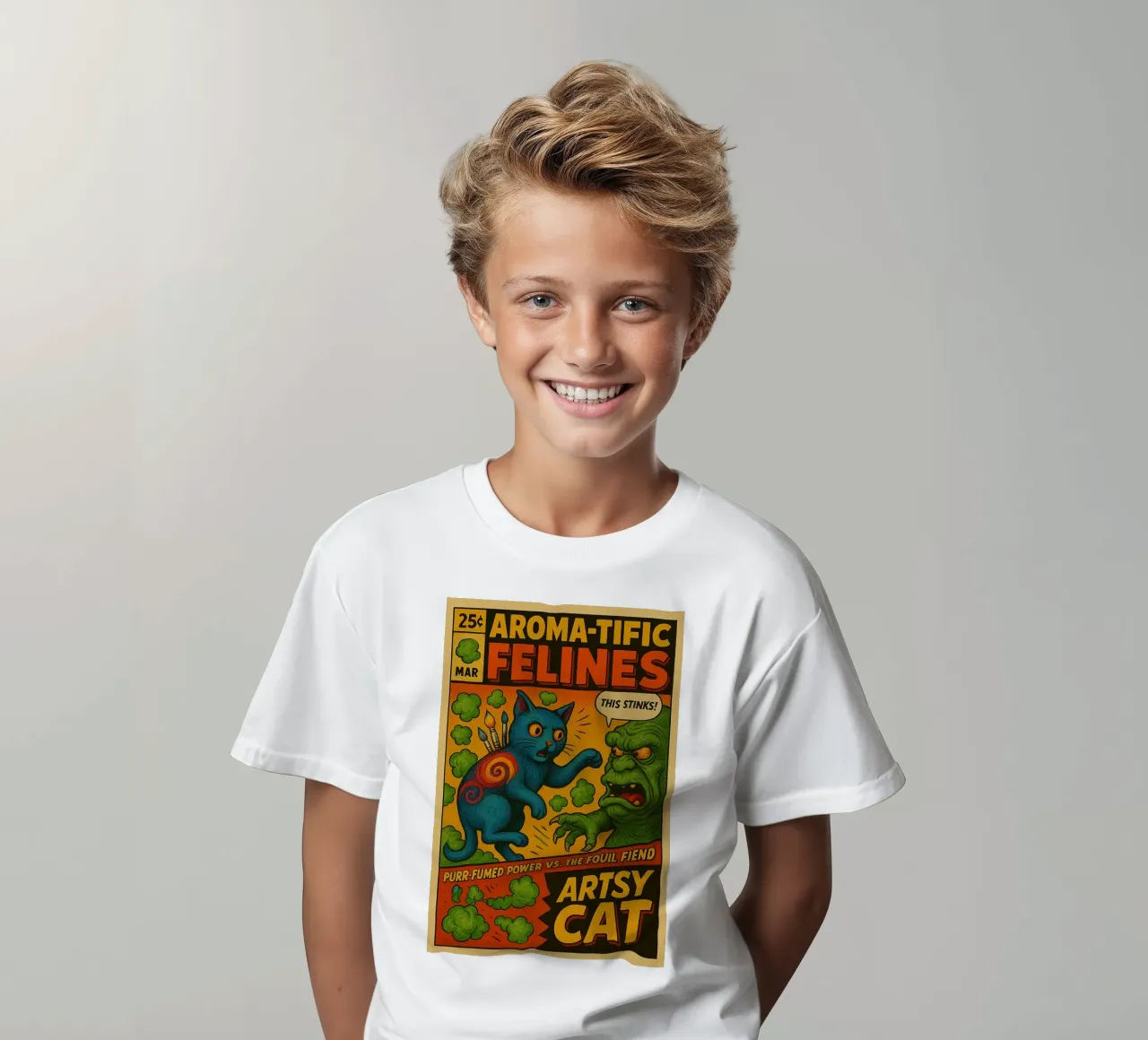 ARTSY CAT - Fresh Supes On The Block t-shirt bambini da Vintage Van Gogh