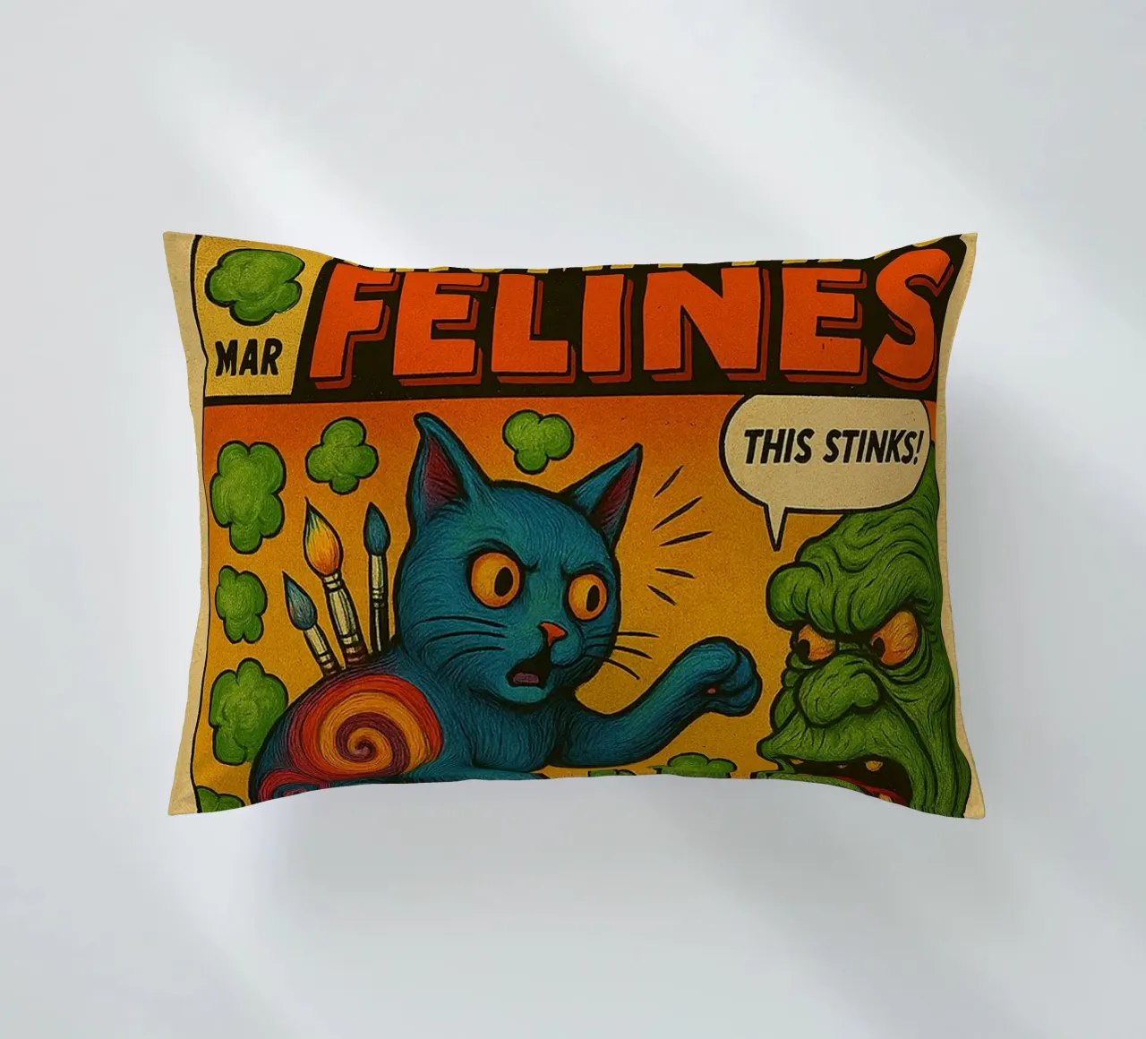 ARTSY CAT - Fresh Supes On The Block cuscino da Vintage Van Gogh